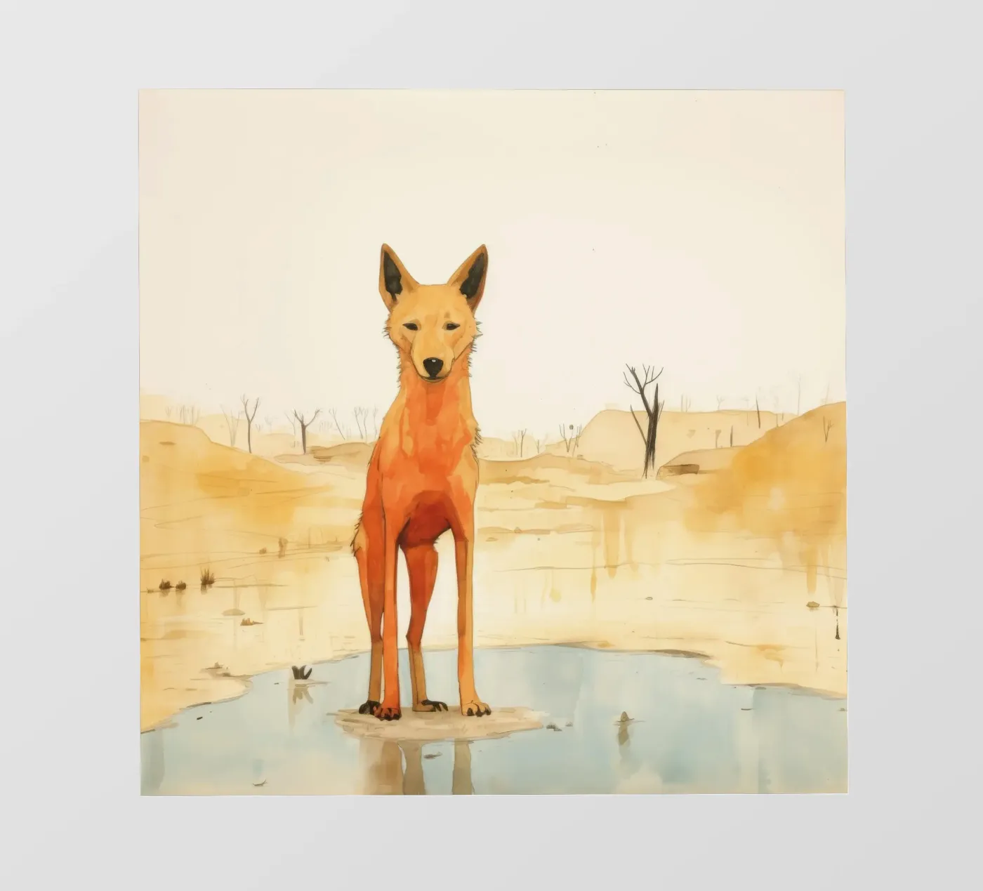 Minimal Dingo pellicola backlit da Minimal Animal Art