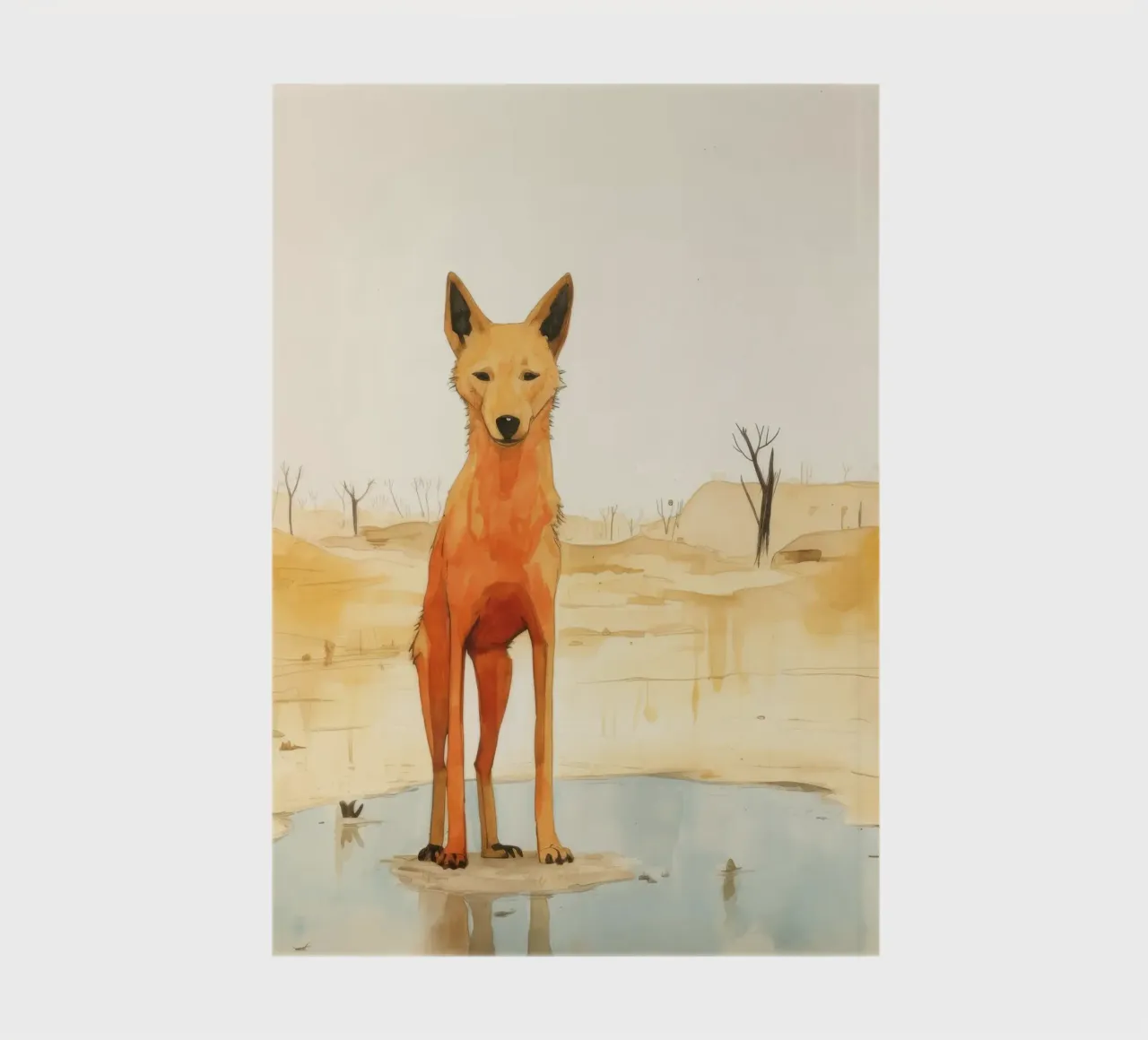 Minimal Dingo 4 notebook by Minimal Animal Art