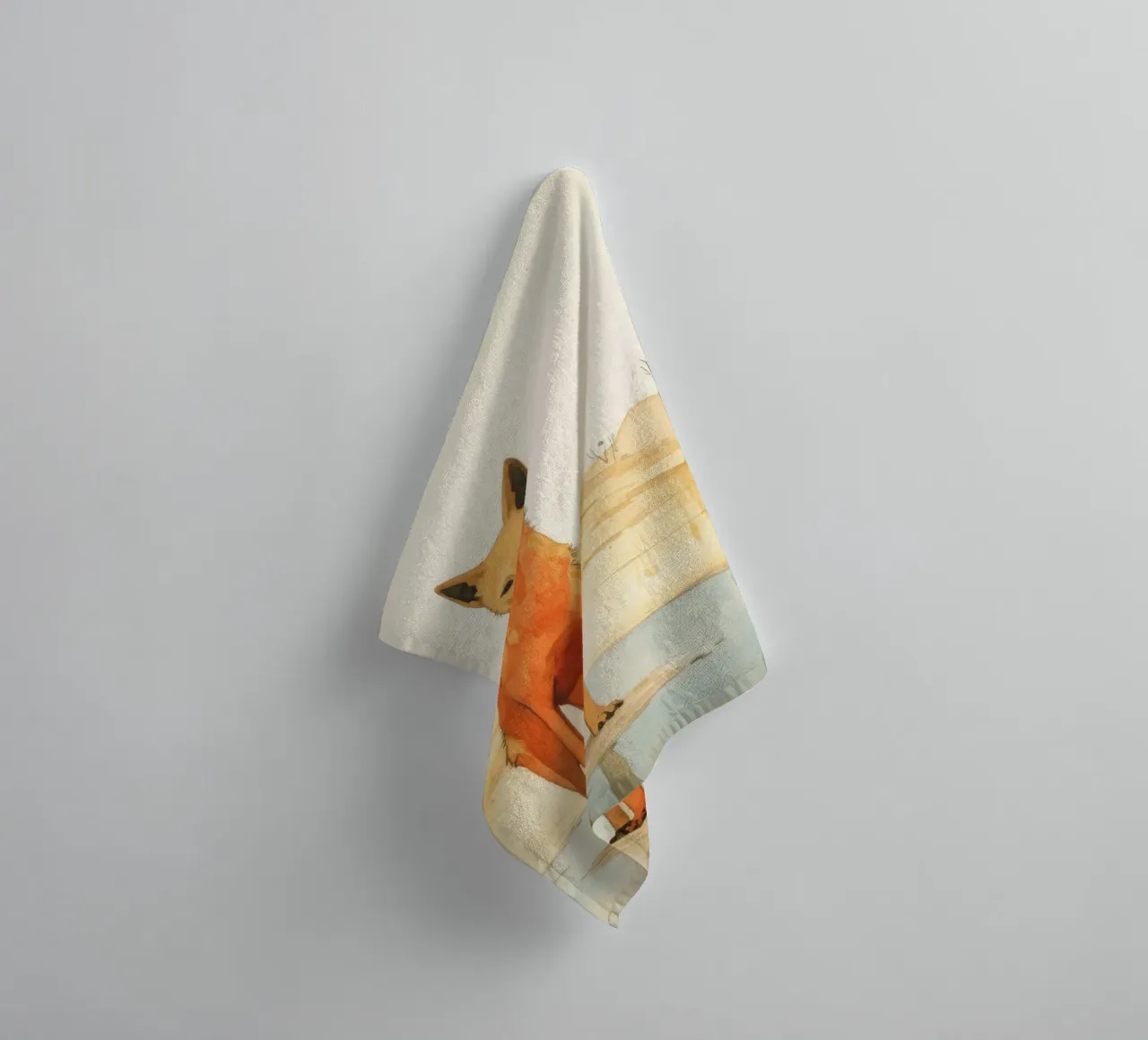 Minimal Dingo 4 towel by Minimal Animal Art
