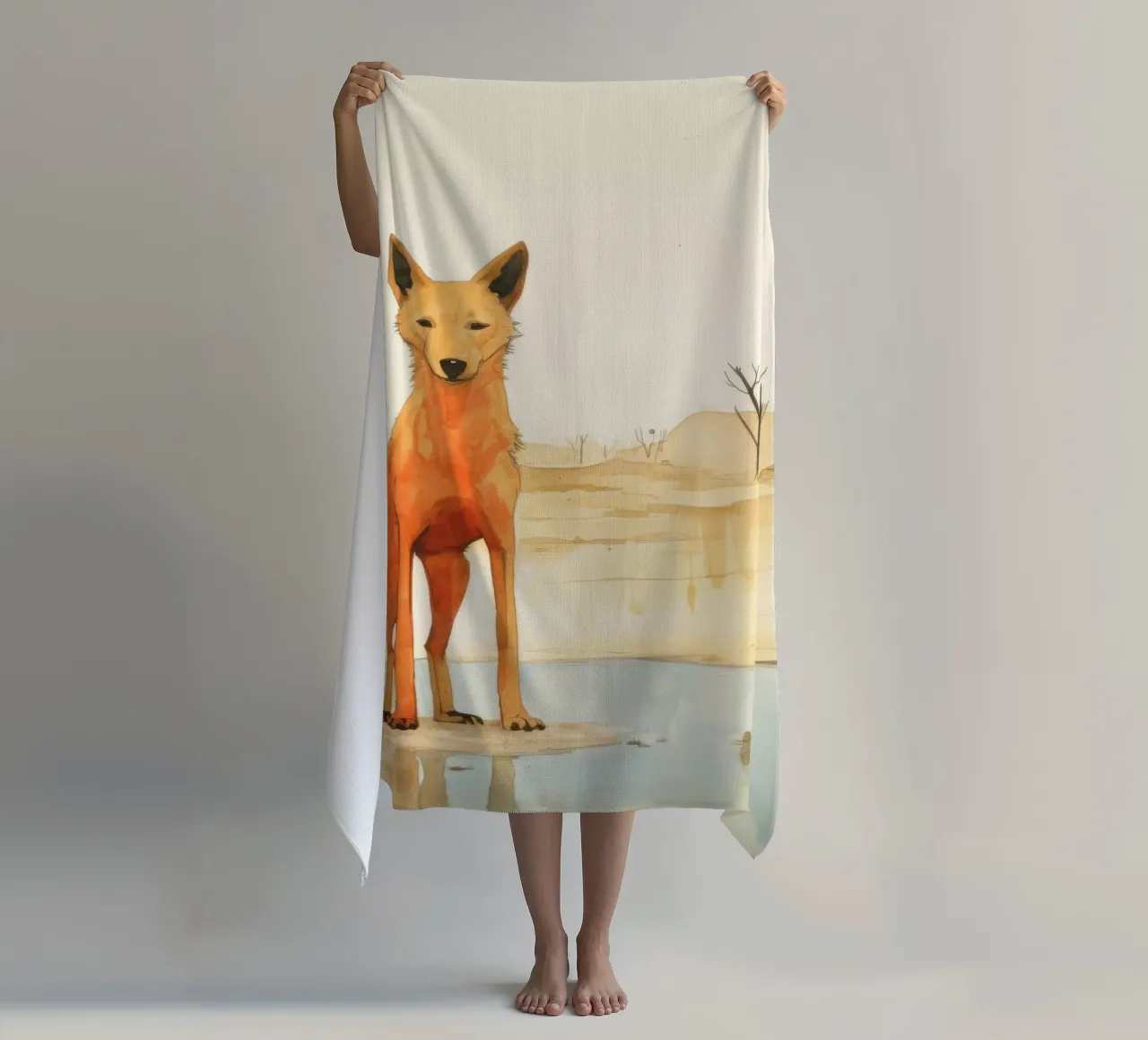 Minimal Dingo 4 telo mare da Minimal Animal Art