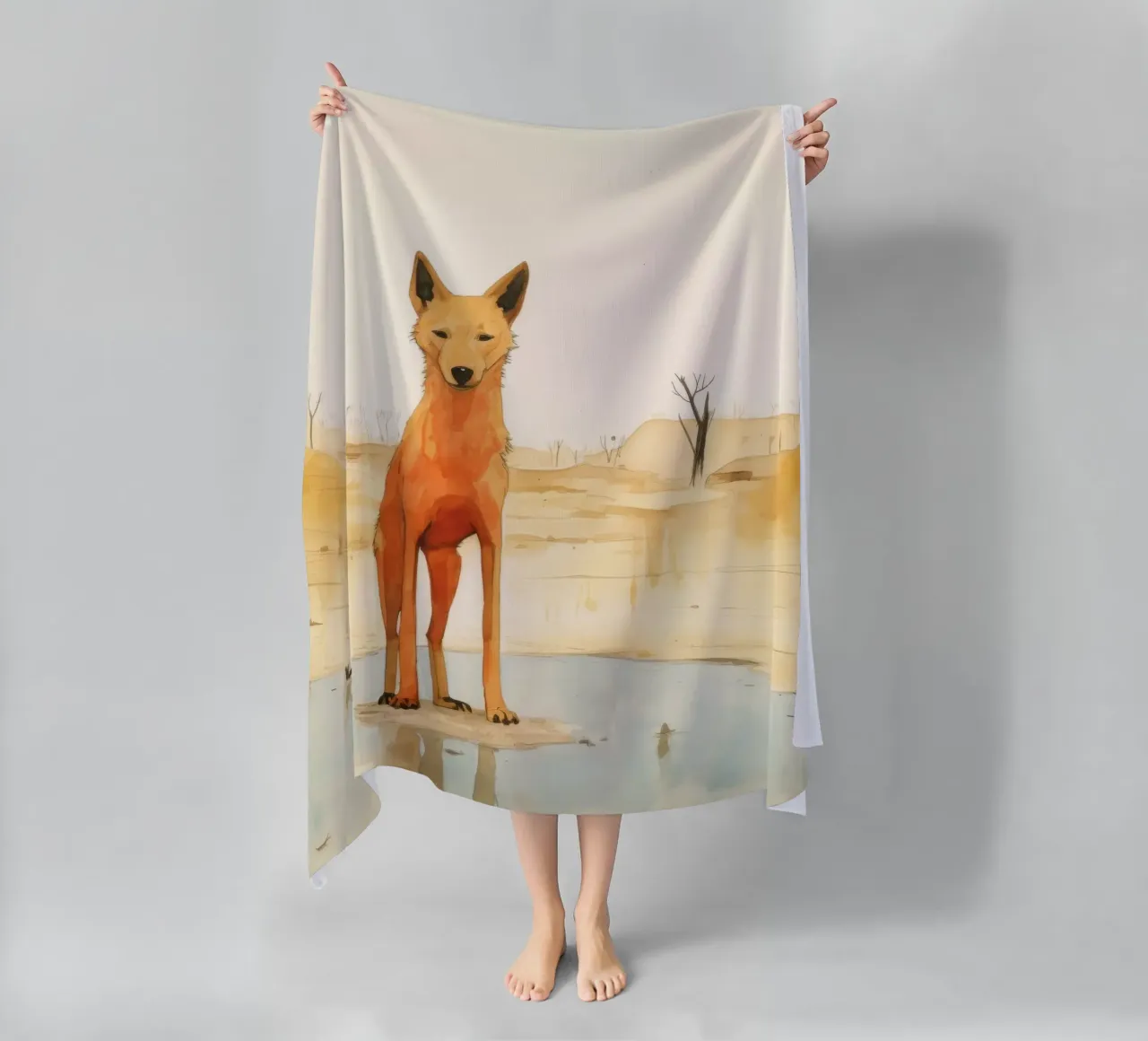 Minimal Dingo 4 telo mare da Minimal Animal Art