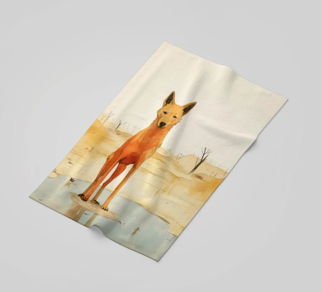 Minimal Dingo 4 telo mare da Minimal Animal Art