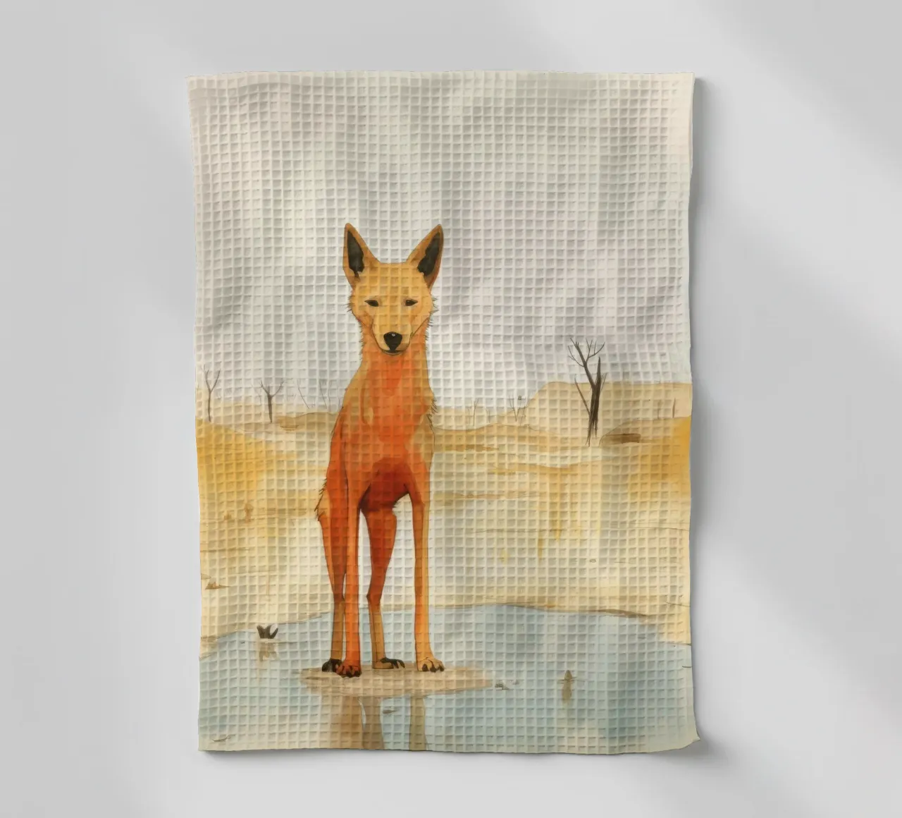 Minimal Dingo 4 torchon de Minimal Animal Art