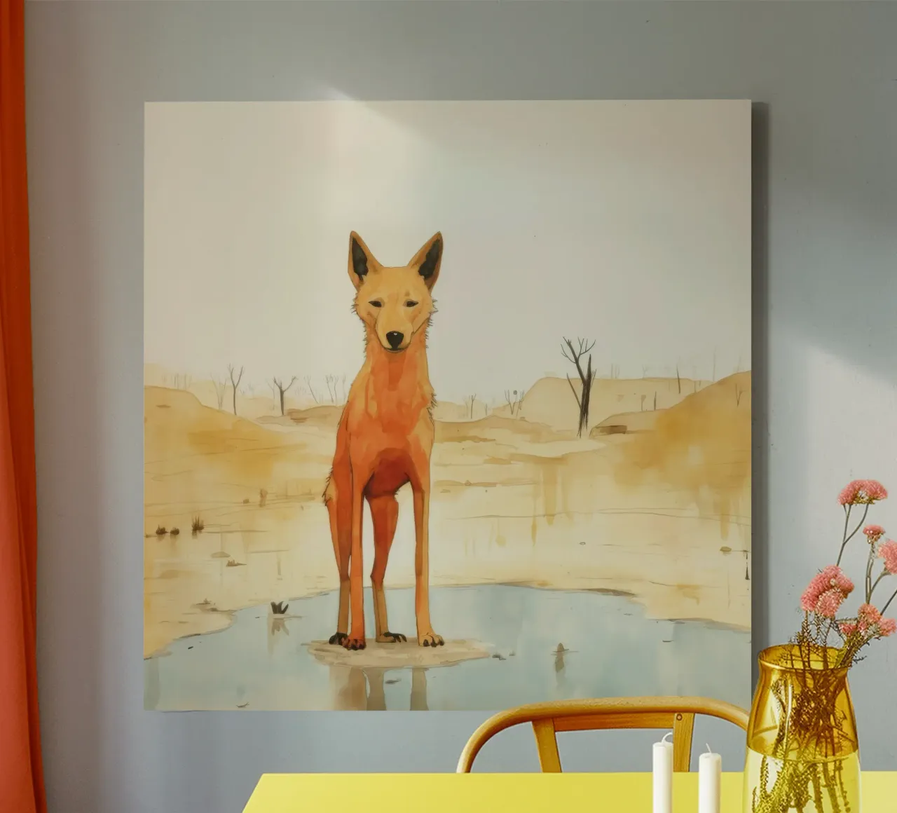 Minimal Dingo 4 tela da Minimal Animal Art