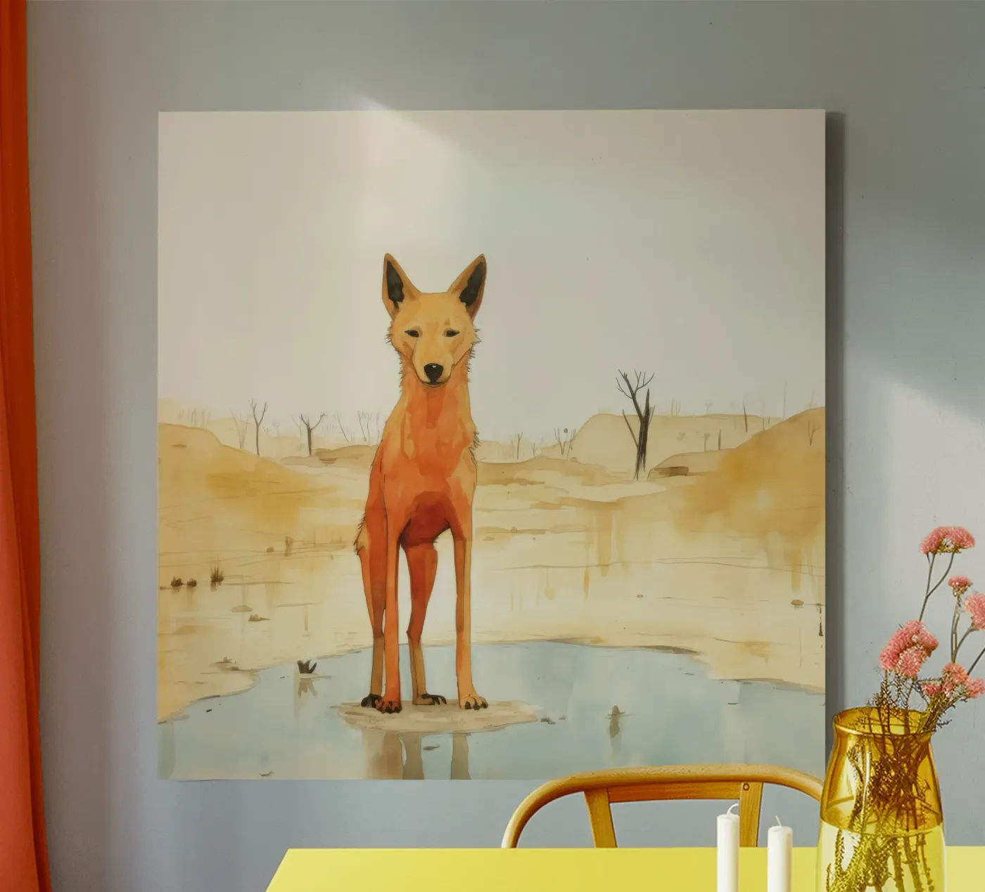 Minimo Dingo tela da Minimal Animal Art