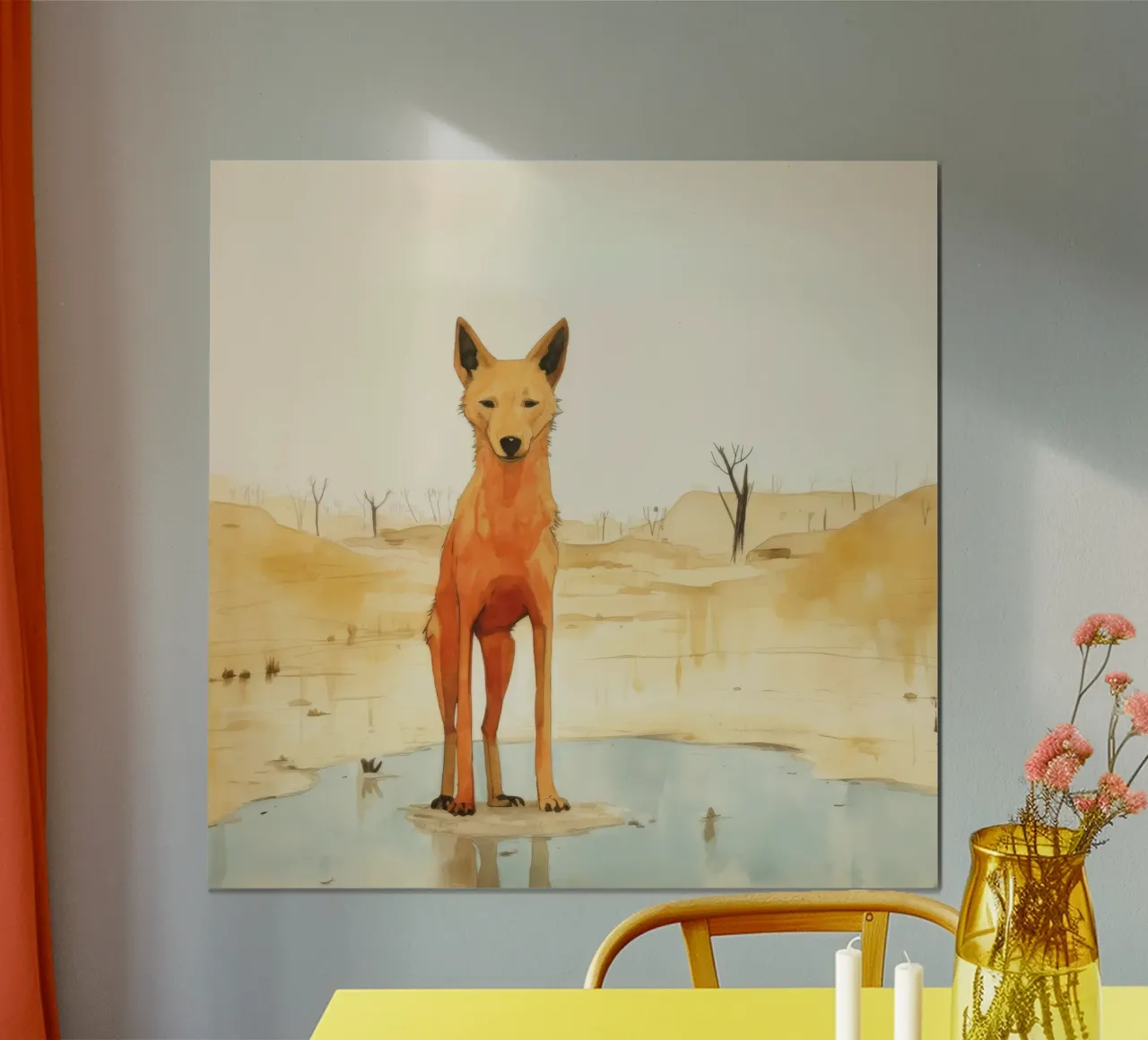 Minimal Dingo 4 carta hahnemühle da Minimal Animal Art