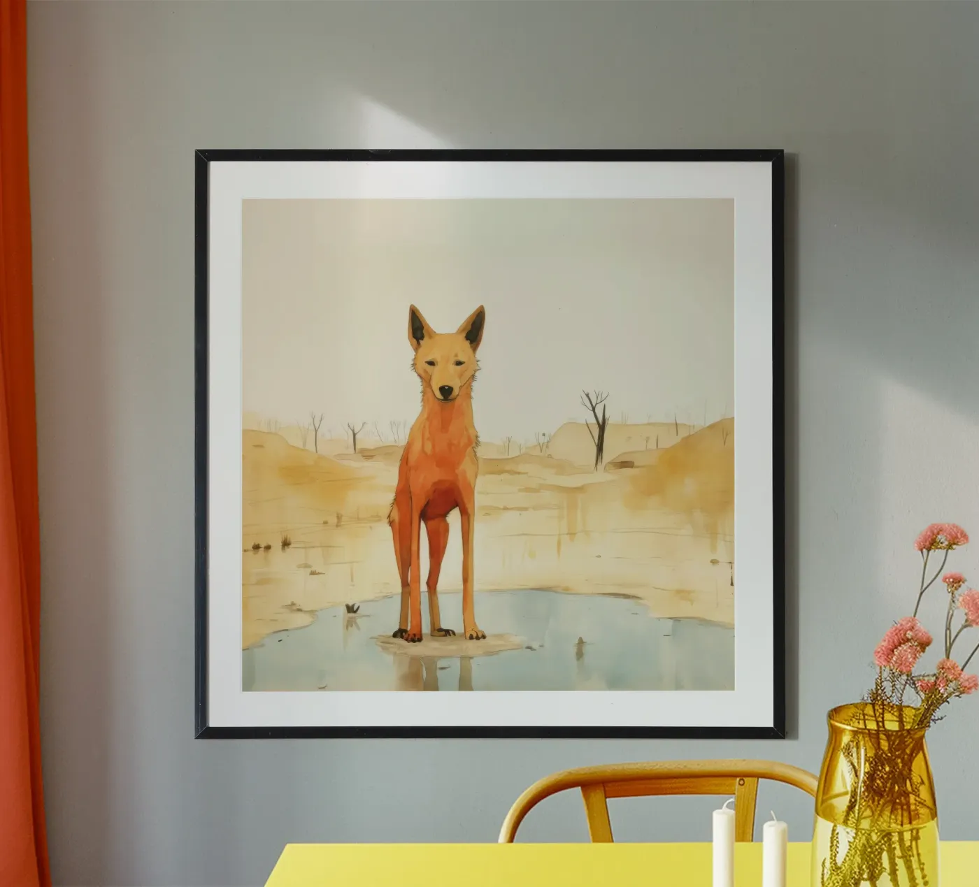 Minimal Dingo poster de Minimal Animal Art