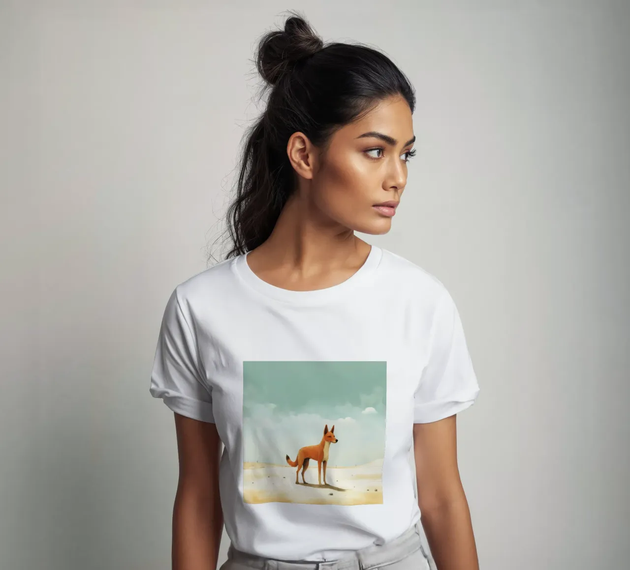 Minimal Dingo 1 t-shirt da Minimal Animal Art