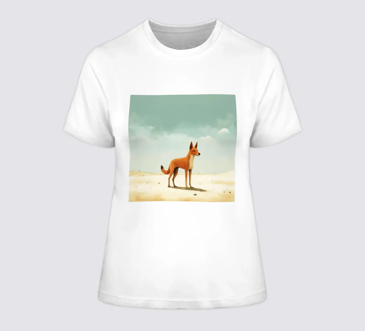 Minimal Dingo 1 t-shirt da donna da Minimal Animal Art