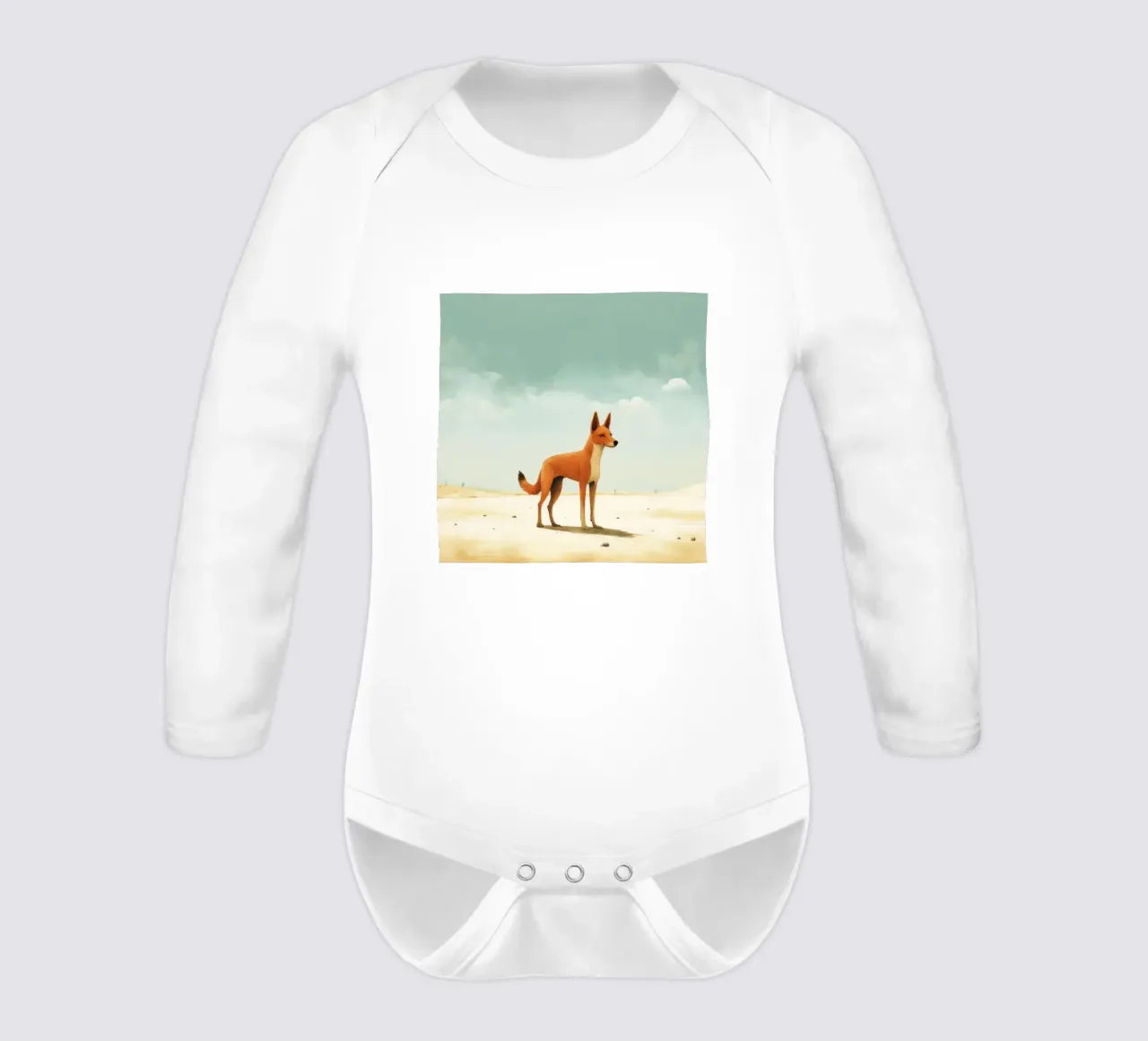 Minimal Dingo 1 body neonato maniche lunghe da Minimal Animal Art