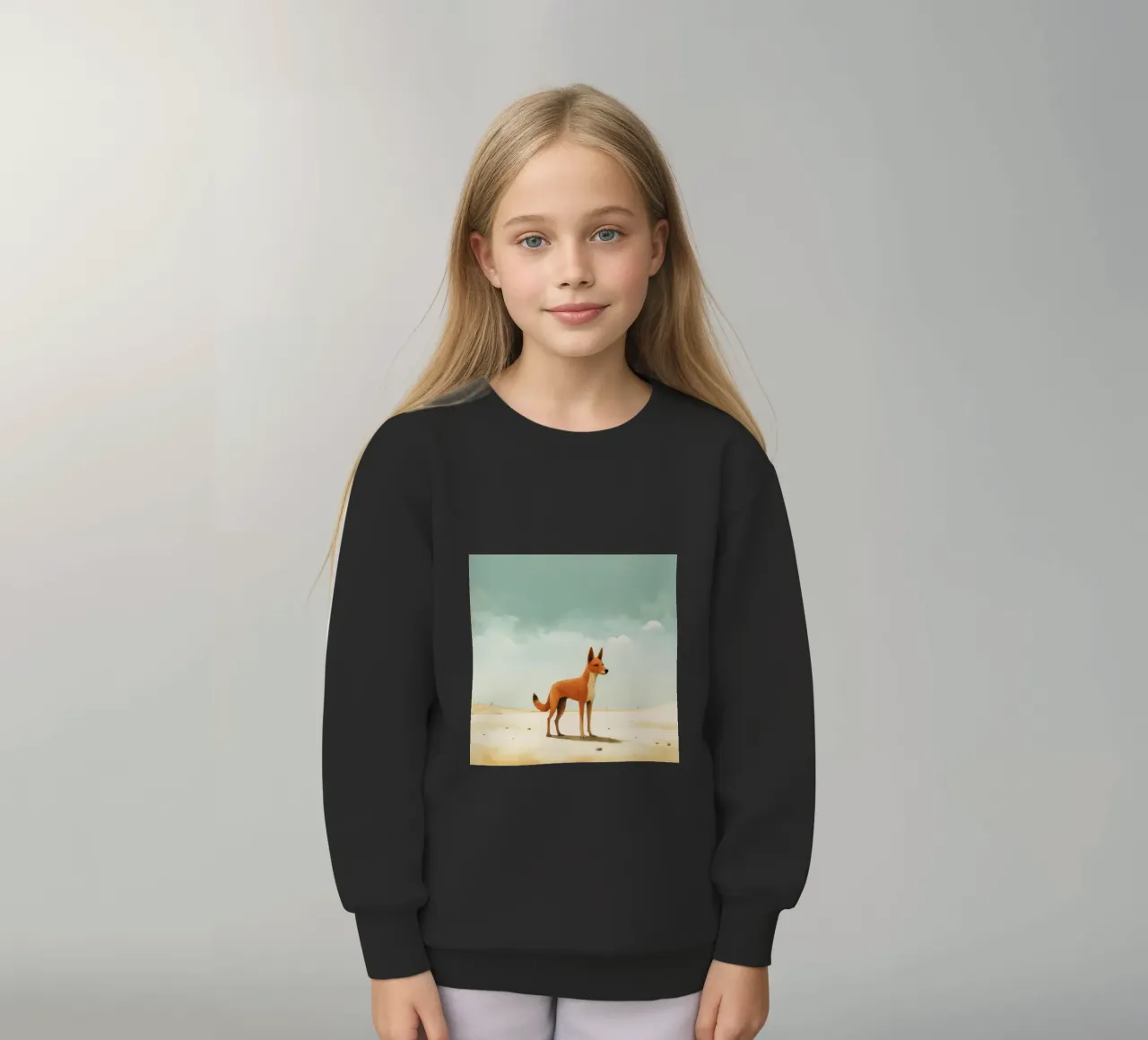 Minimal Dingo 1 felpa bambino da Minimal Animal Art