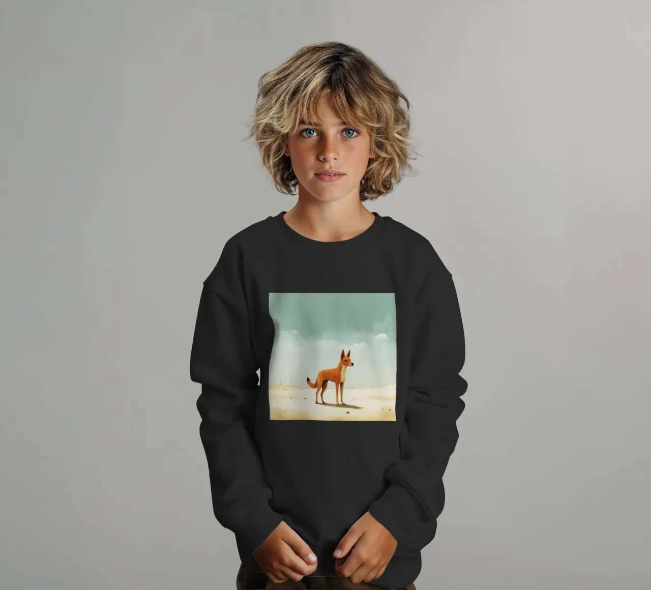 Minimal Dingo 1 felpa bambino da Minimal Animal Art