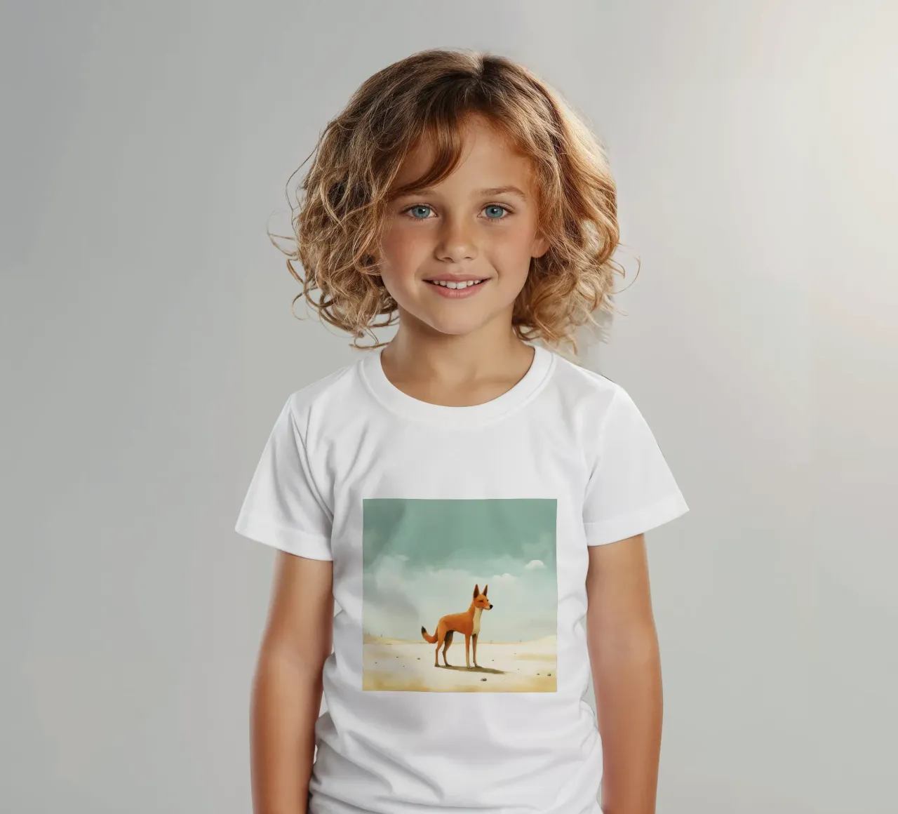 Minimal Dingo 1 t-shirt bambini da Minimal Animal Art