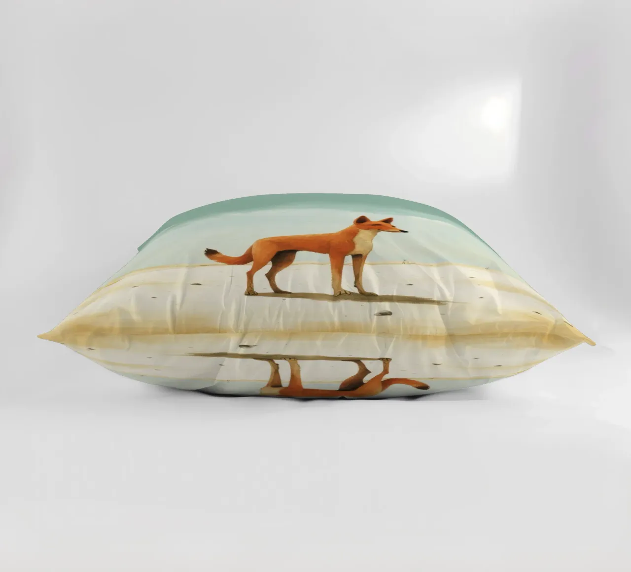 Minimal Dingo 1 cuscino da Minimal Animal Art