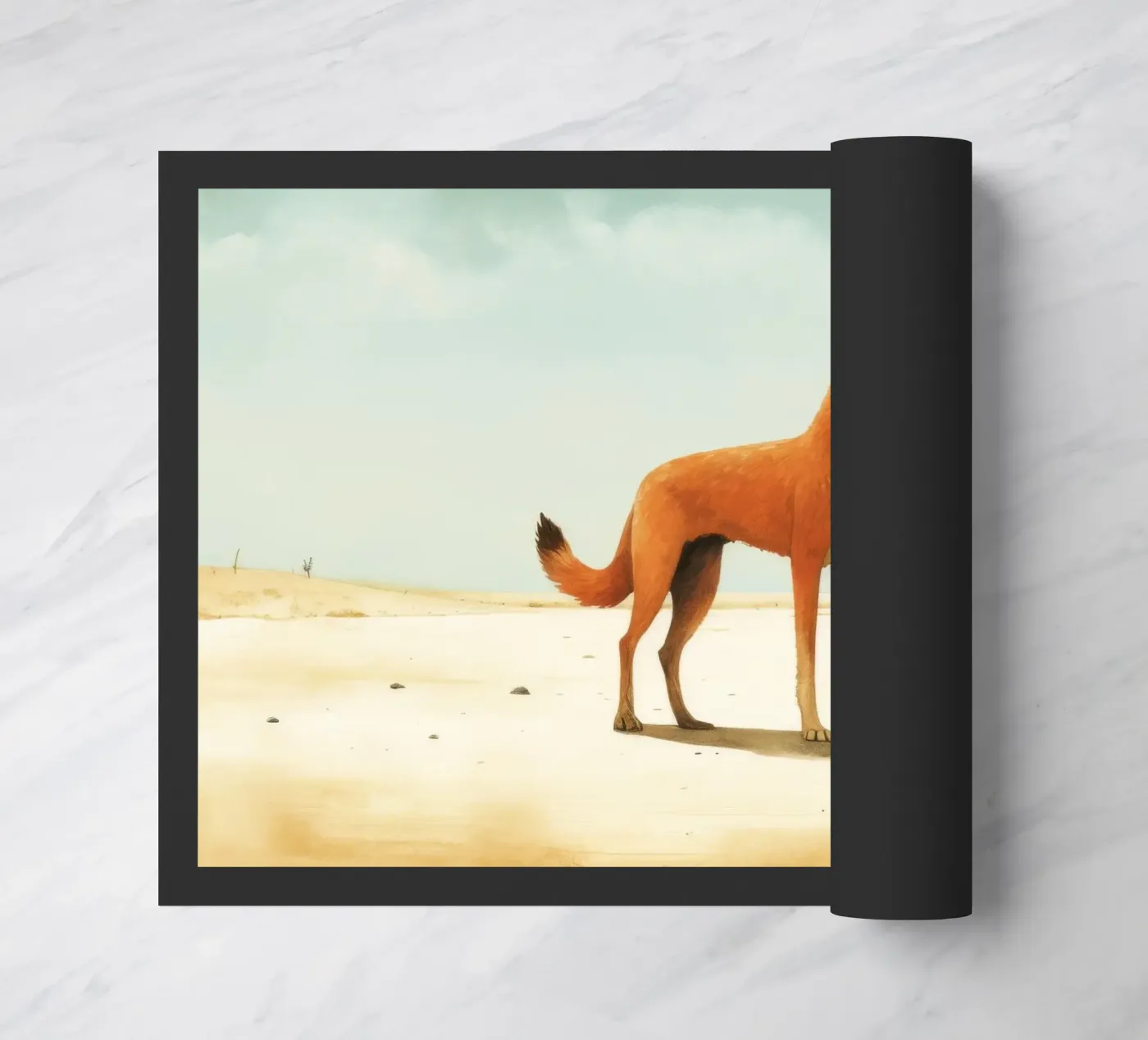 Minimal Dingo Fußmatte von Minimal Animal Art