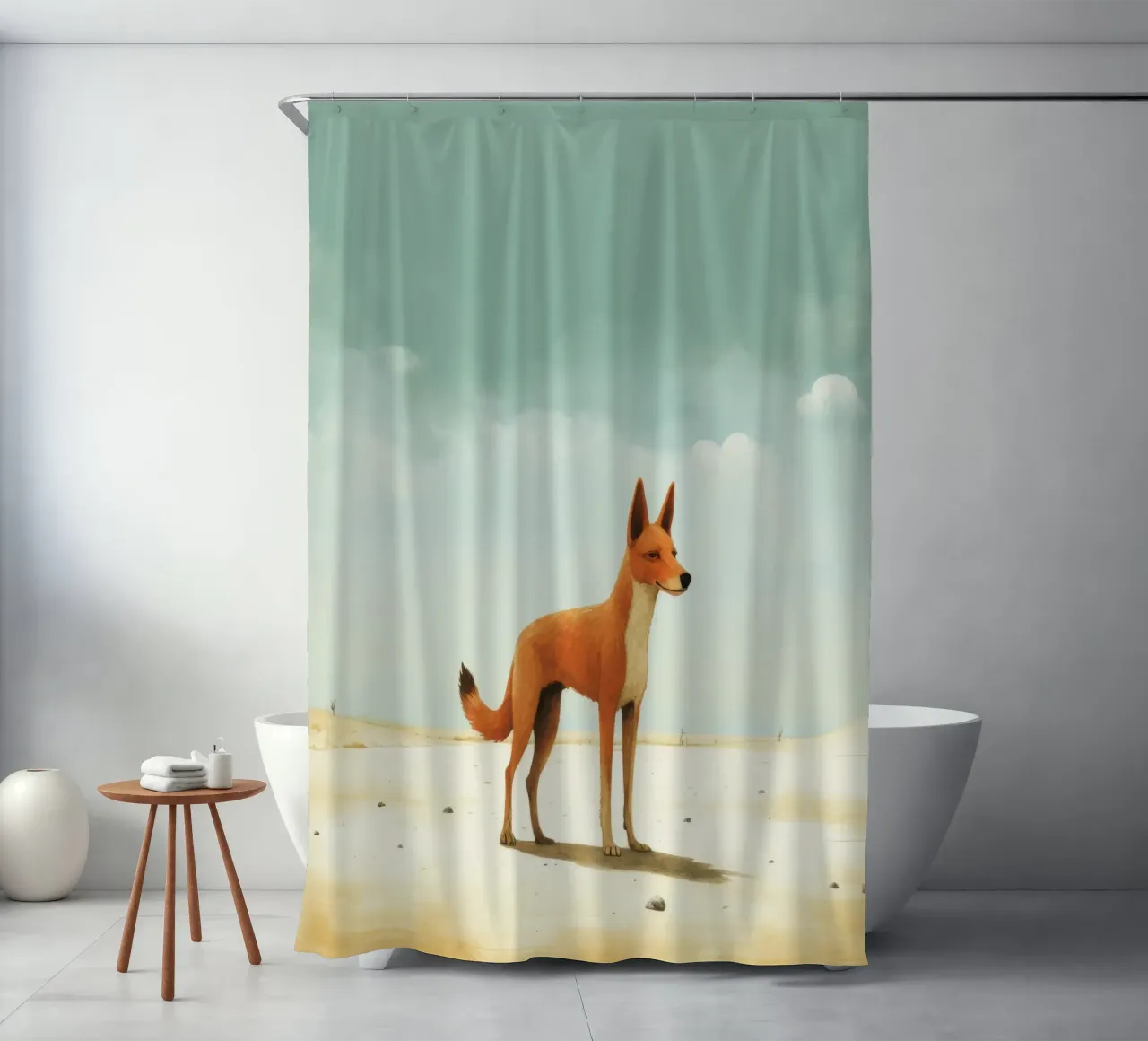Minimal Dingo 1 tenda da doccia da Minimal Animal Art