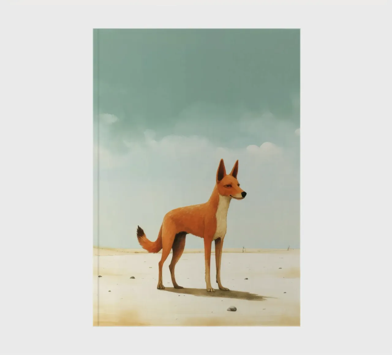 Minimal Dingo 1 notebook by Minimal Animal Art
