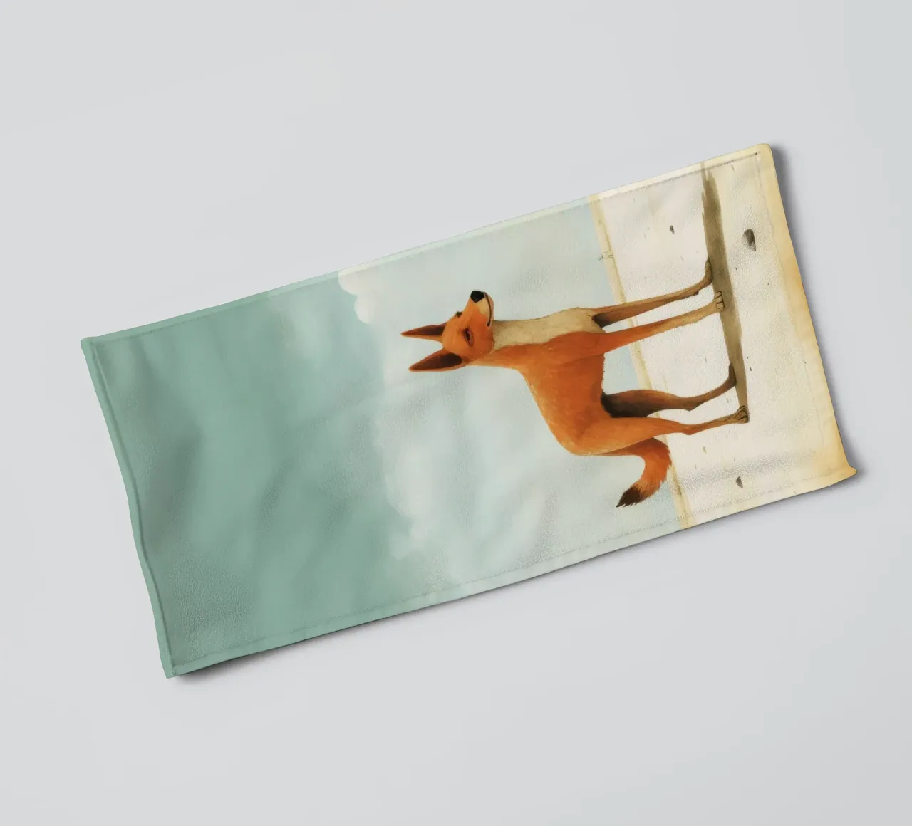 Minimal Dingo 1 asciugamano da bagno da Minimal Animal Art