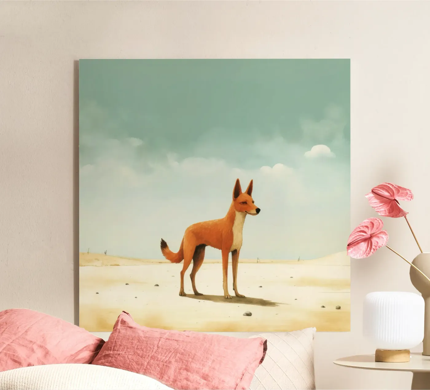 Minimal Dingo Acryl-Glas von Minimal Animal Art