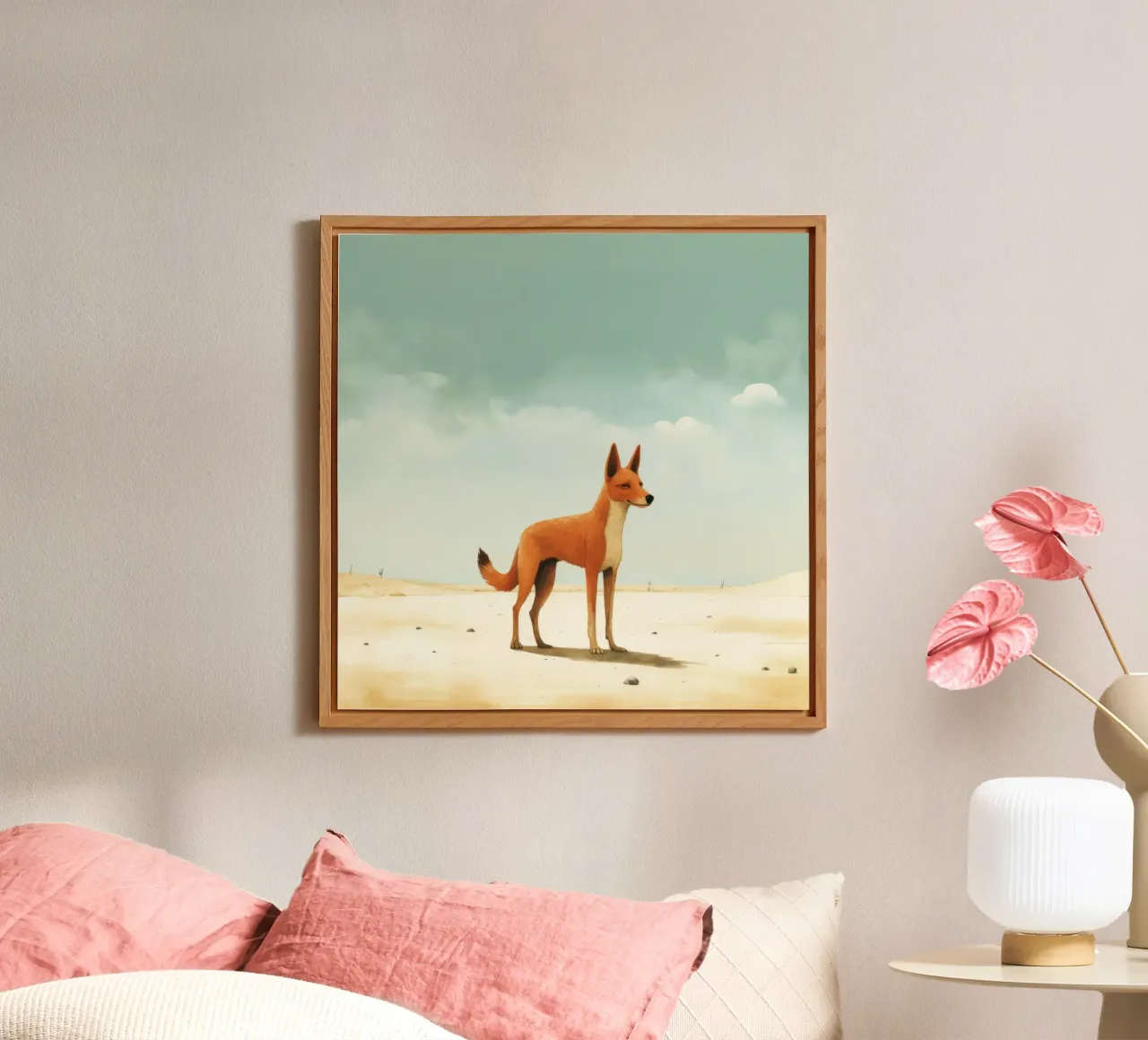 Minimal Dingo 1 alluminio dibond da Minimal Animal Art