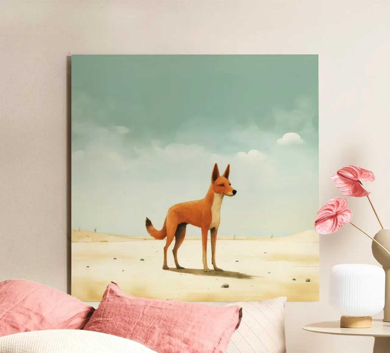 Minimal Dingo 1 alluminio dibond da Minimal Animal Art