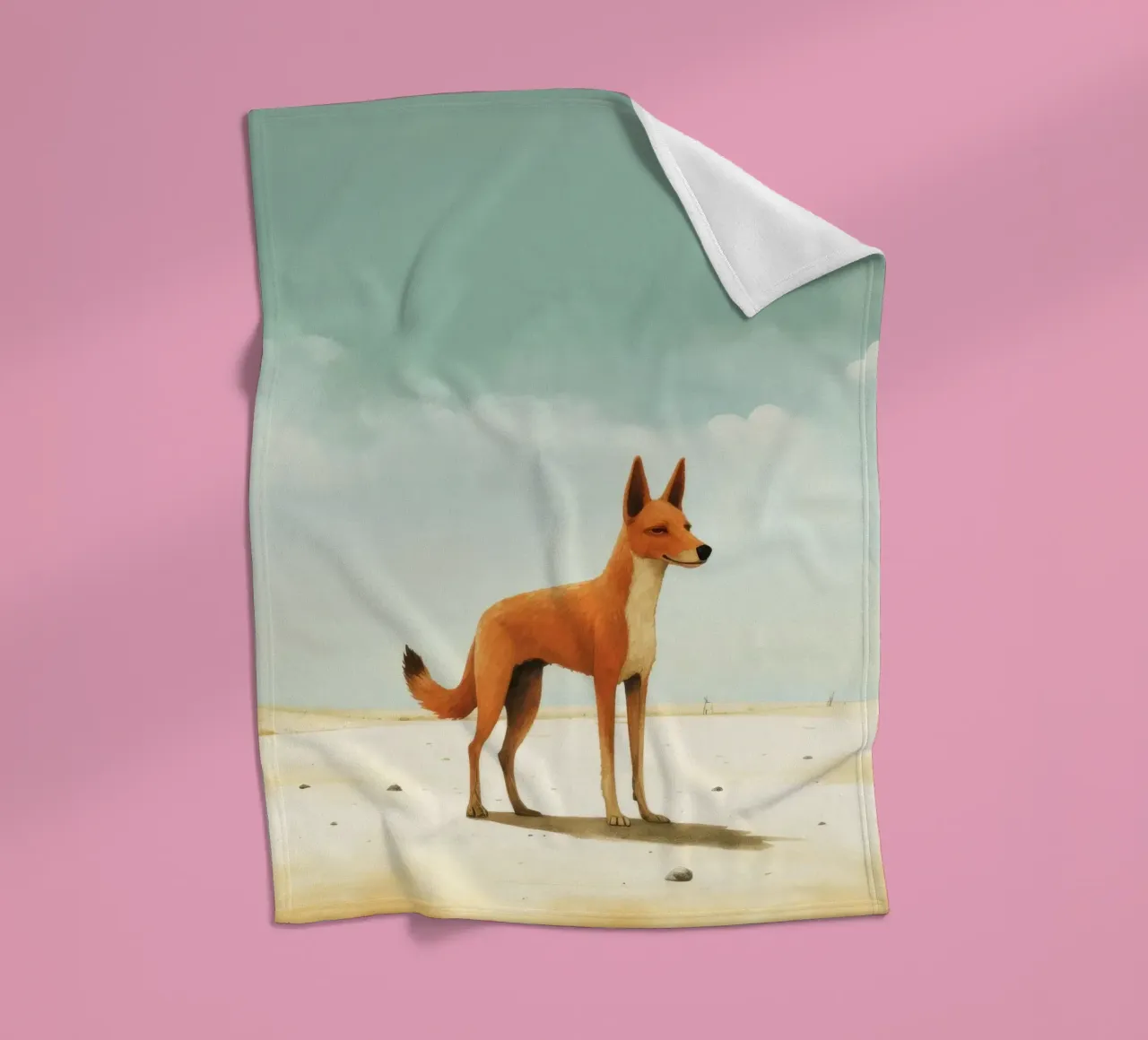 Minimal Dingo 1 coperta in pile da Minimal Animal Art