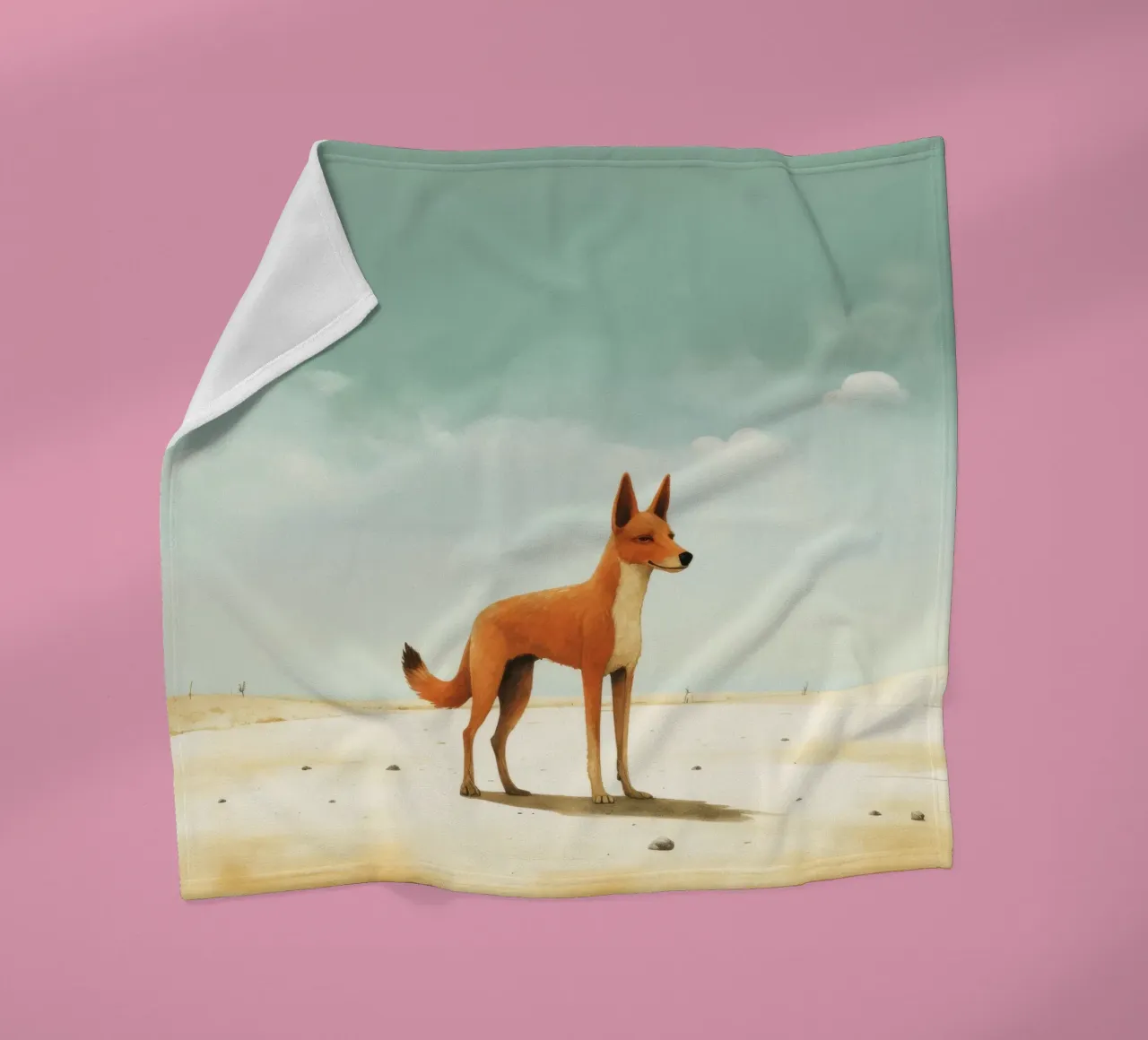 Minimal Dingo 1 coperta in pile da Minimal Animal Art