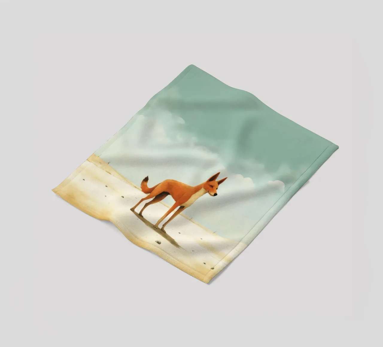 Minimal Dingo 1 coperta in pile da Minimal Animal Art