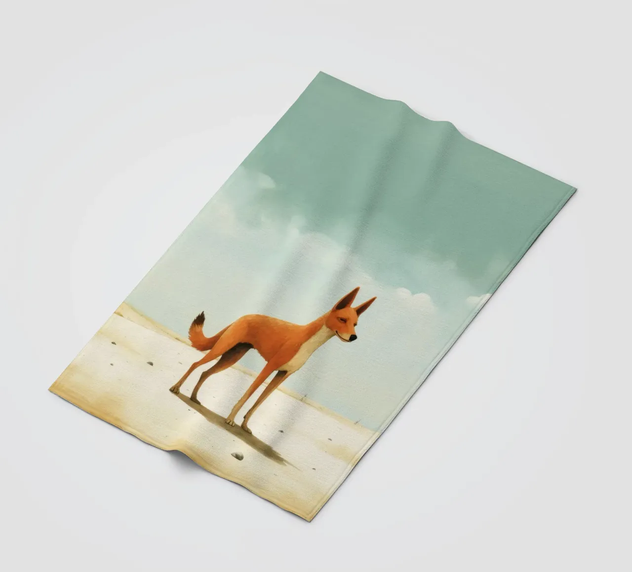 Minimal Dingo 1 coperta in pile da Minimal Animal Art