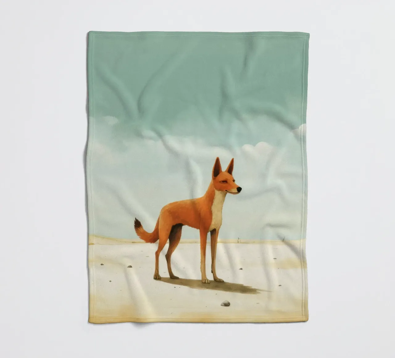 Minimal Dingo 1 coperta in pile da Minimal Animal Art