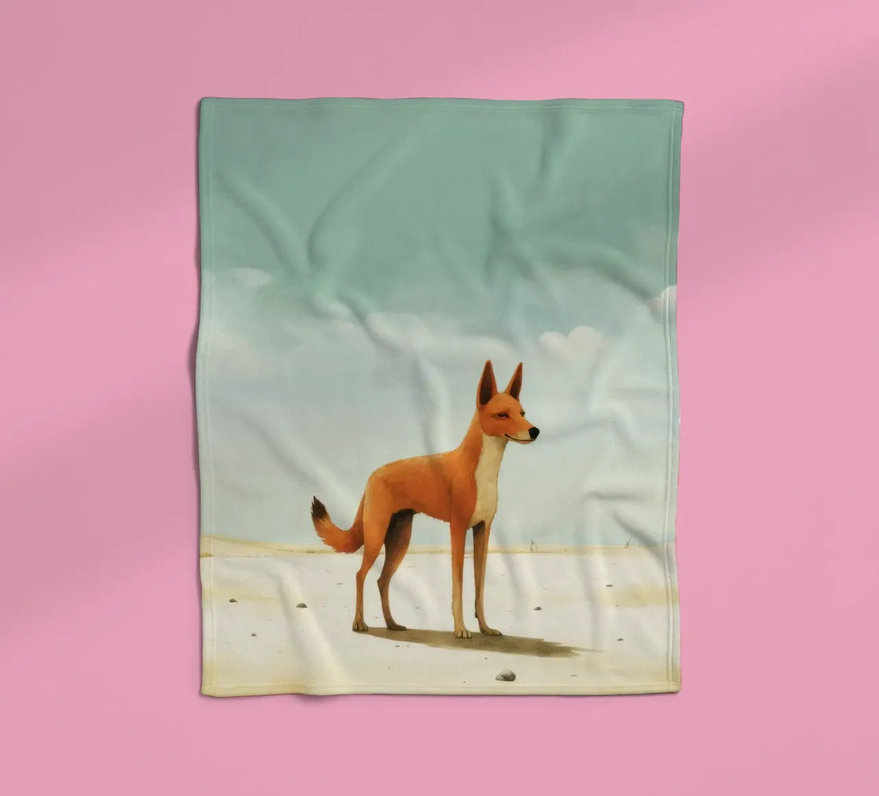 Minimal Dingo 1 coperta in pile da Minimal Animal Art