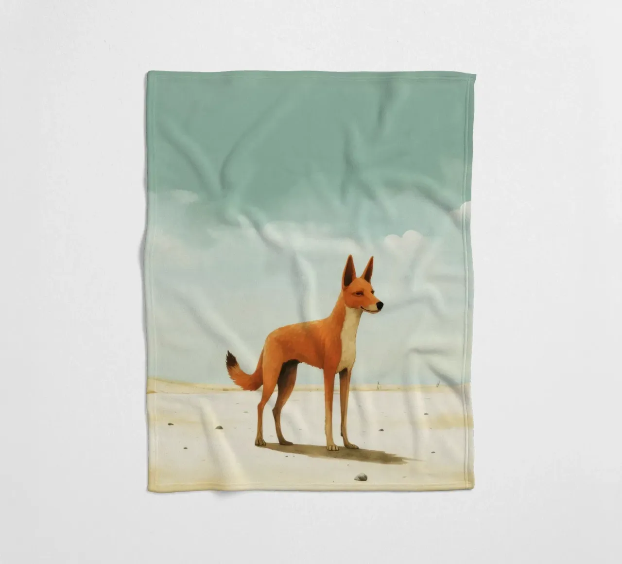 Minimal Dingo 1 coperta in pile da Minimal Animal Art