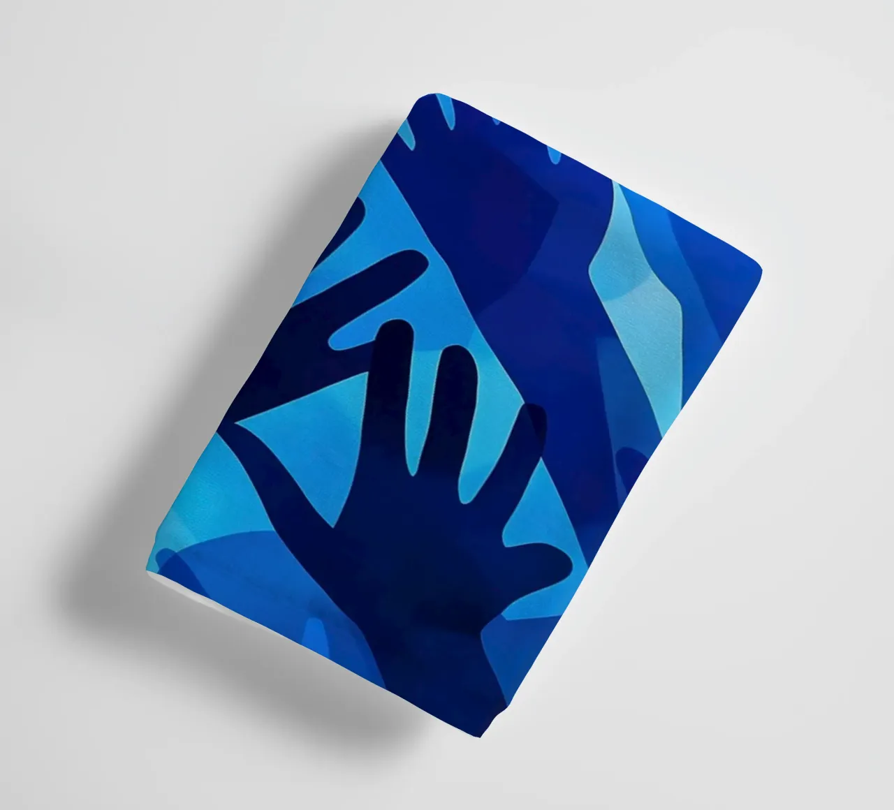 Blue hands | Pattern in different shades of blue towel by Autofocus