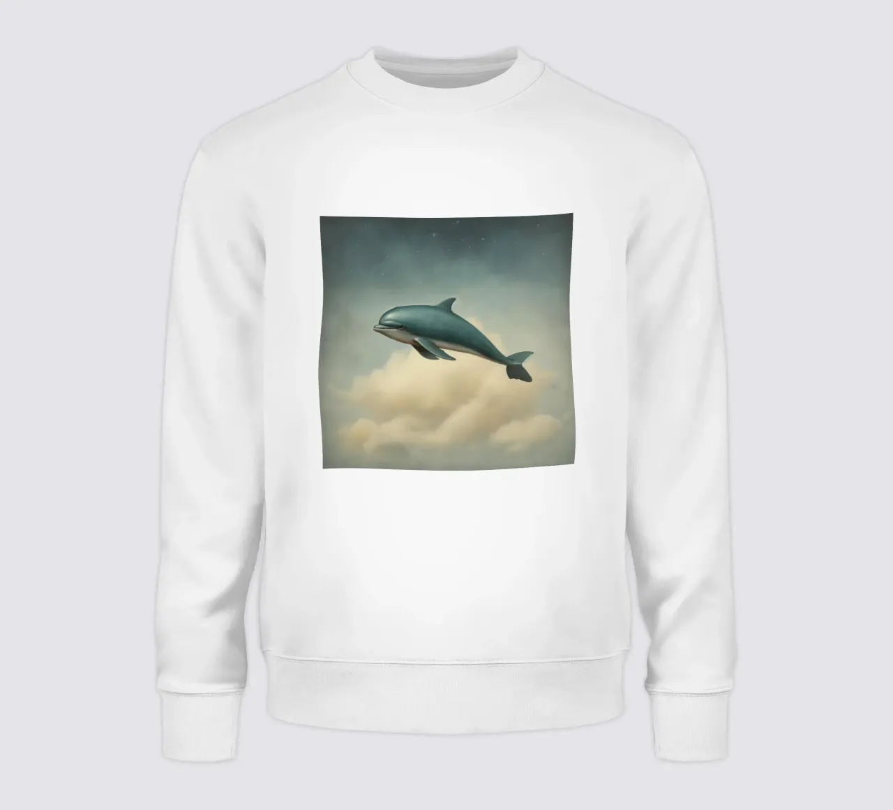 Delfino minimo 2 felpa da Minimal Animal Art