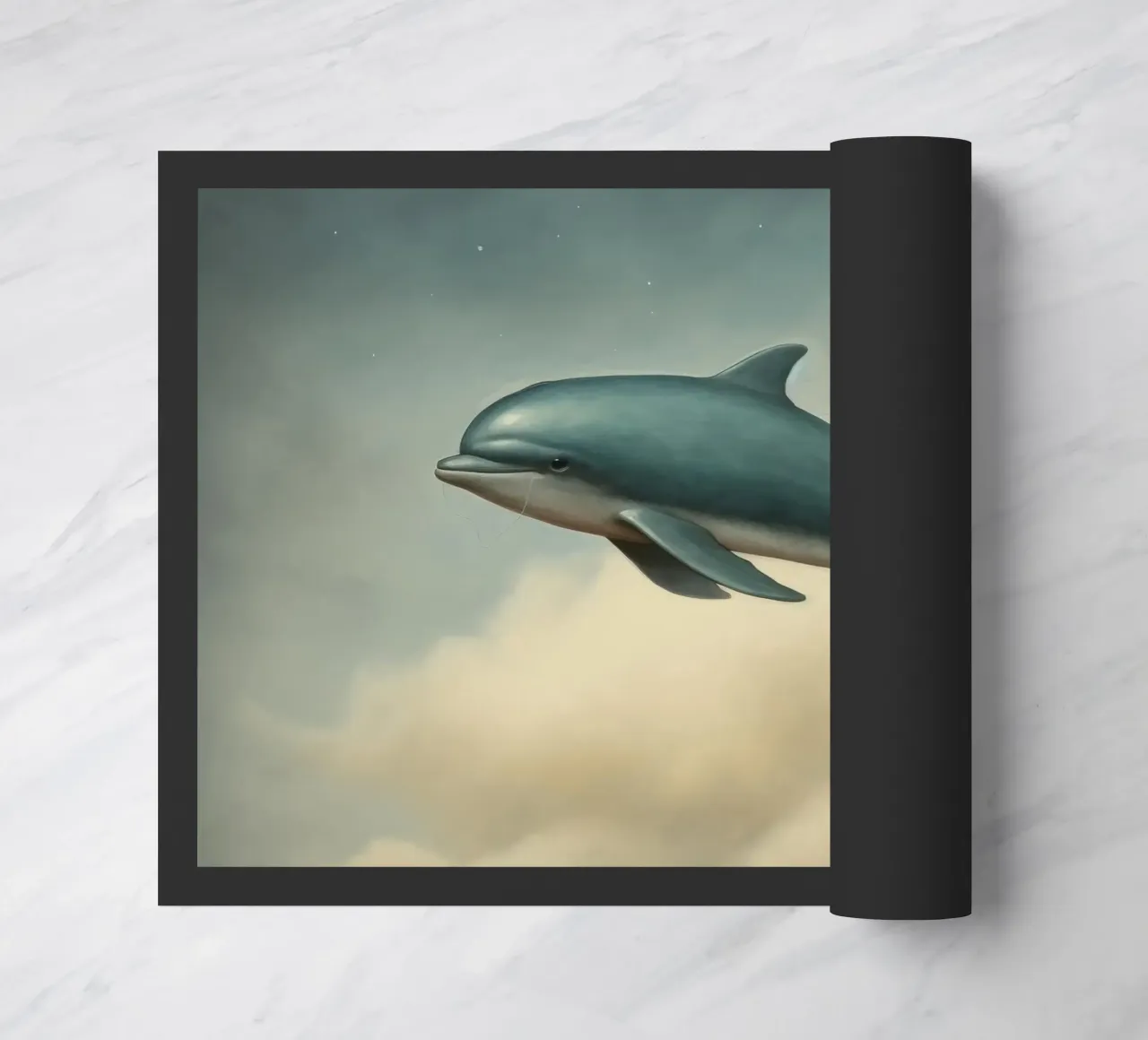 Delfino minimo 2 zerbino da Minimal Animal Art