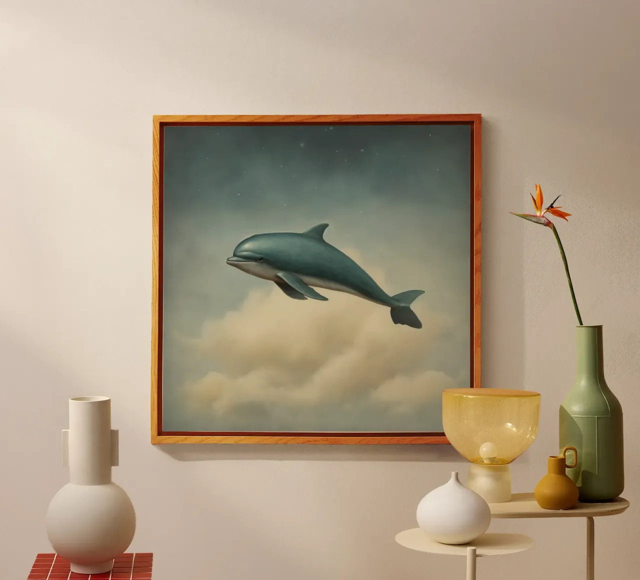 Delfino minimo 2 plexiglass da Minimal Animal Art