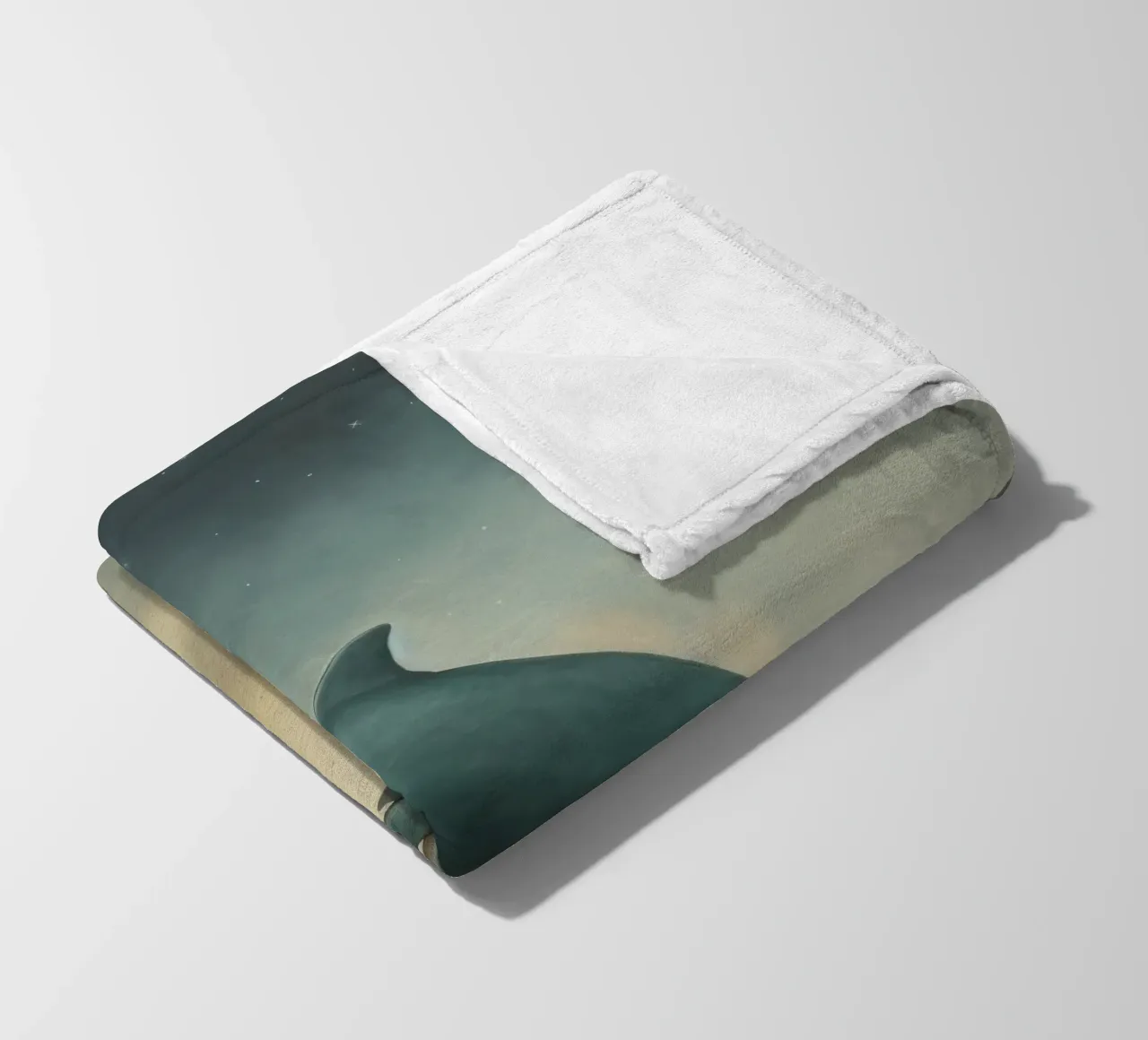 Delfino minimo 2 coperta in pile da Minimal Animal Art