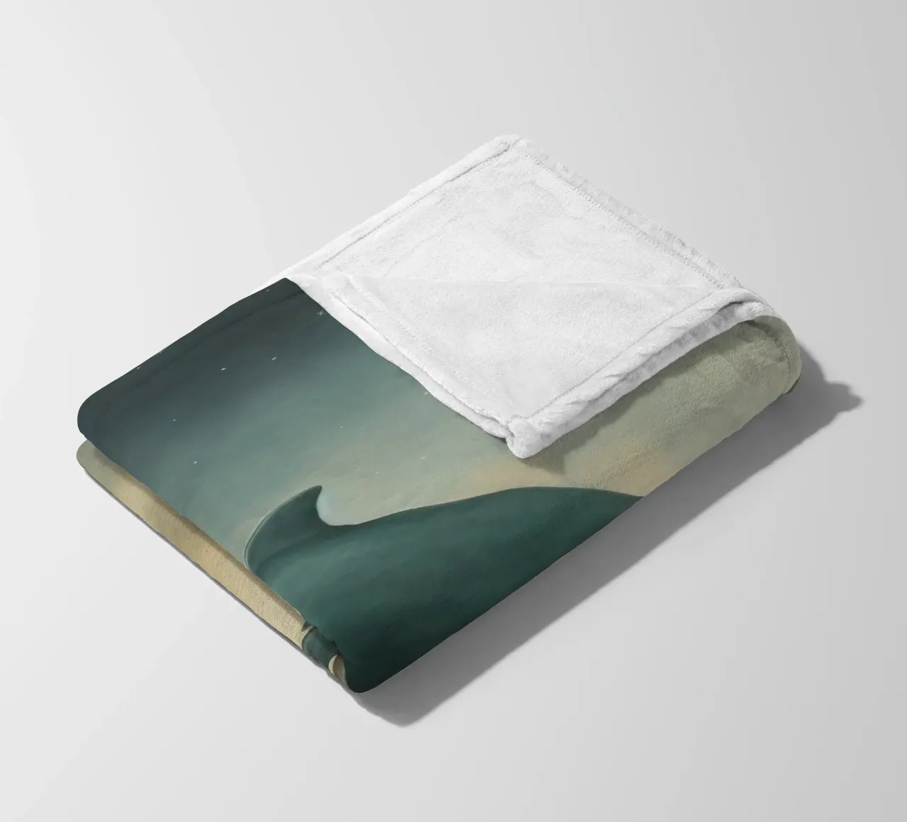 Minimale dolfijn 2 fleecedeken van Minimal Animal Art