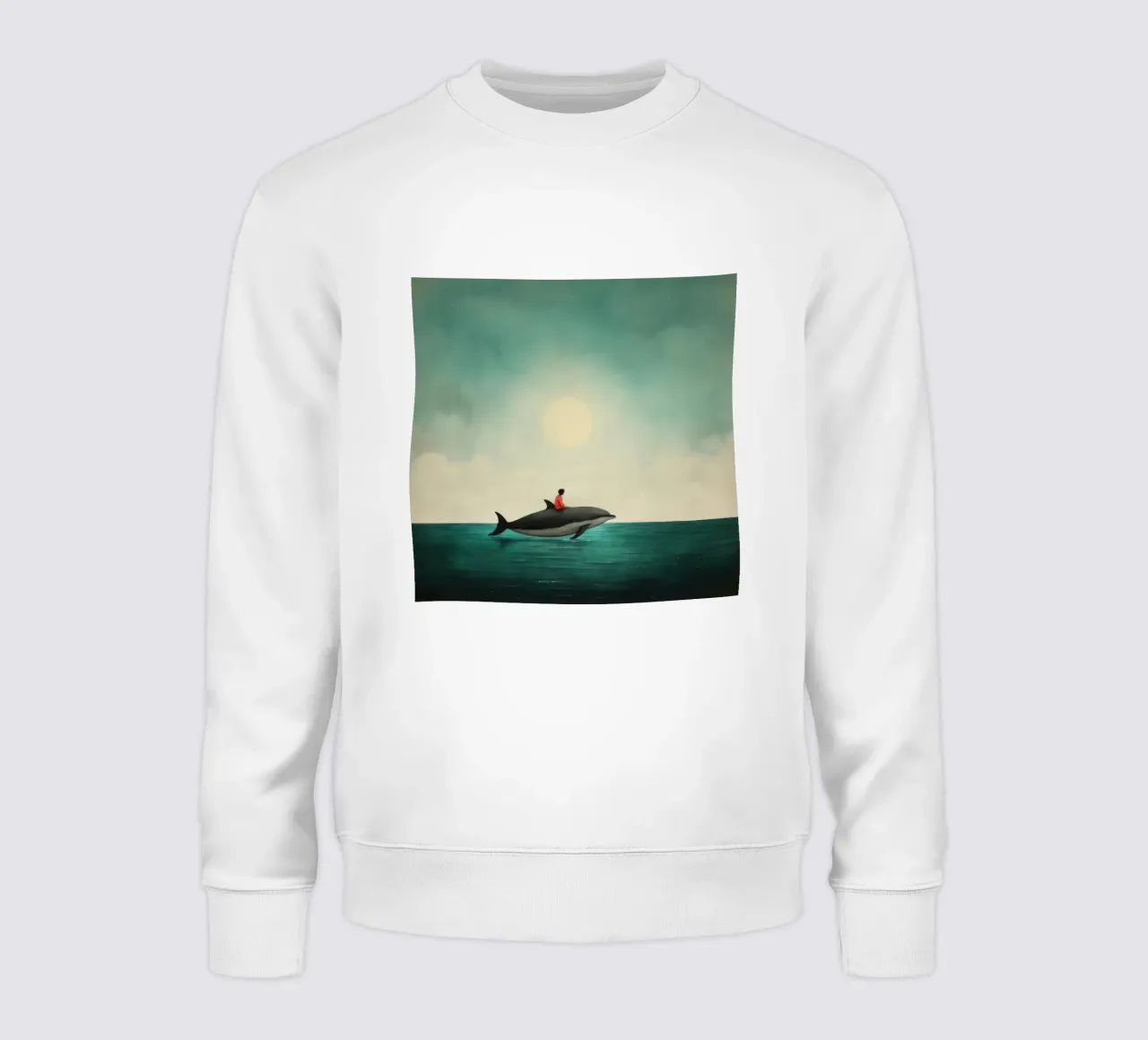 Minimal Dolphin 3 sweatshirt by Minimal Animal Art
