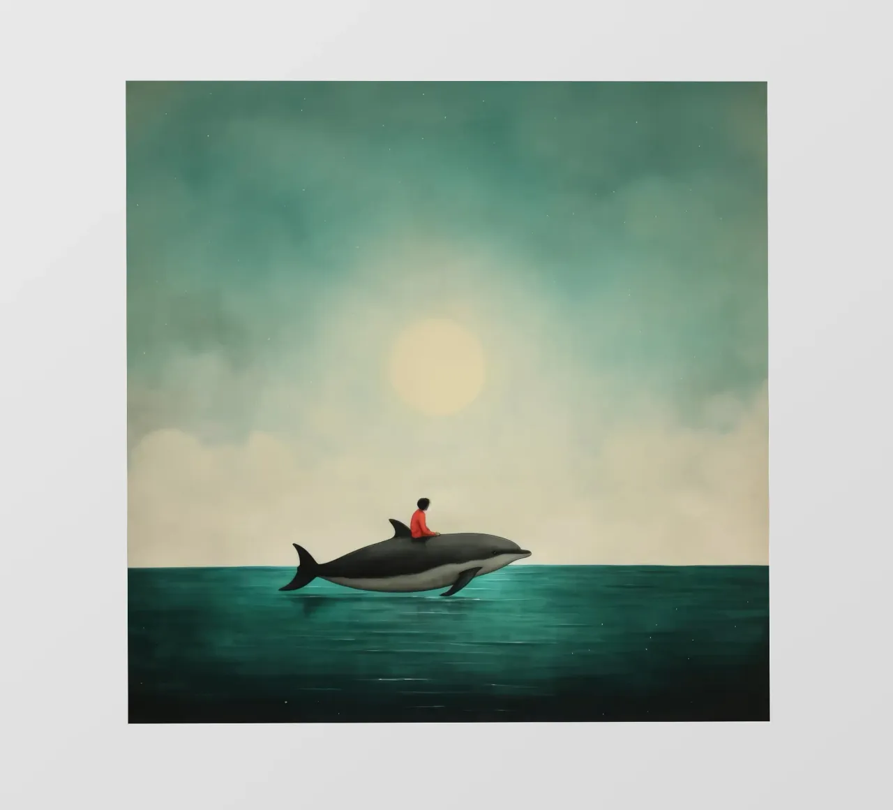 Delfino minimo 3 telo in pvc da Minimal Animal Art