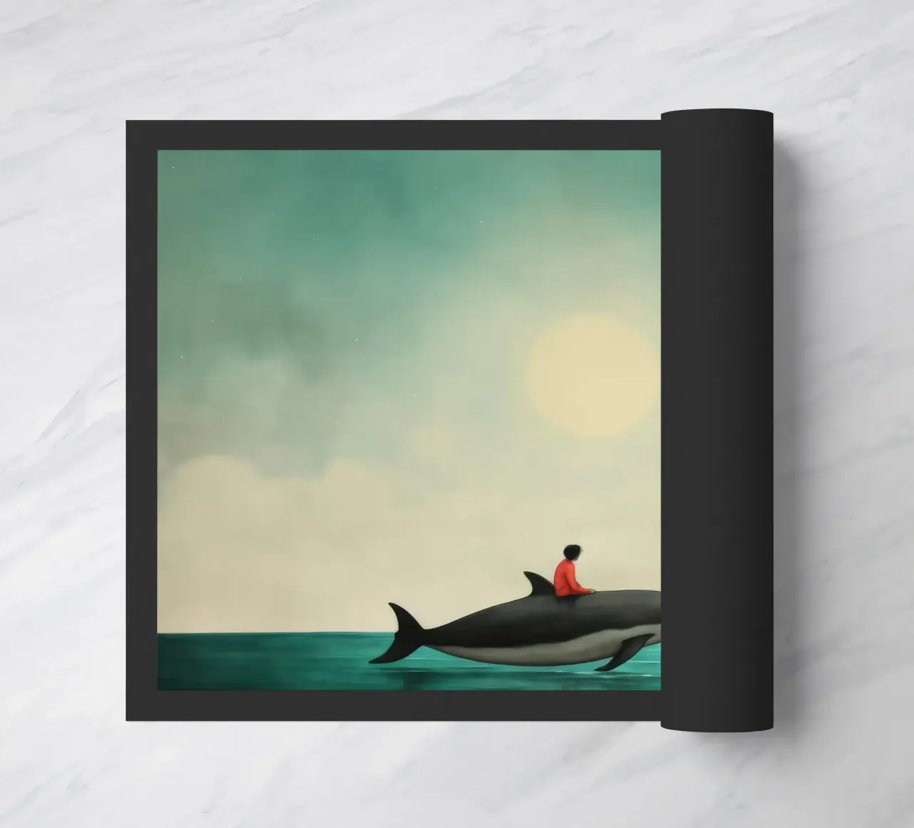Delfino minimo 3 zerbino da Minimal Animal Art