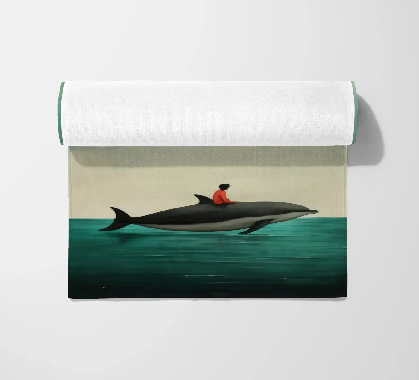 Delfino minimale telo mare da Minimal Animal Art