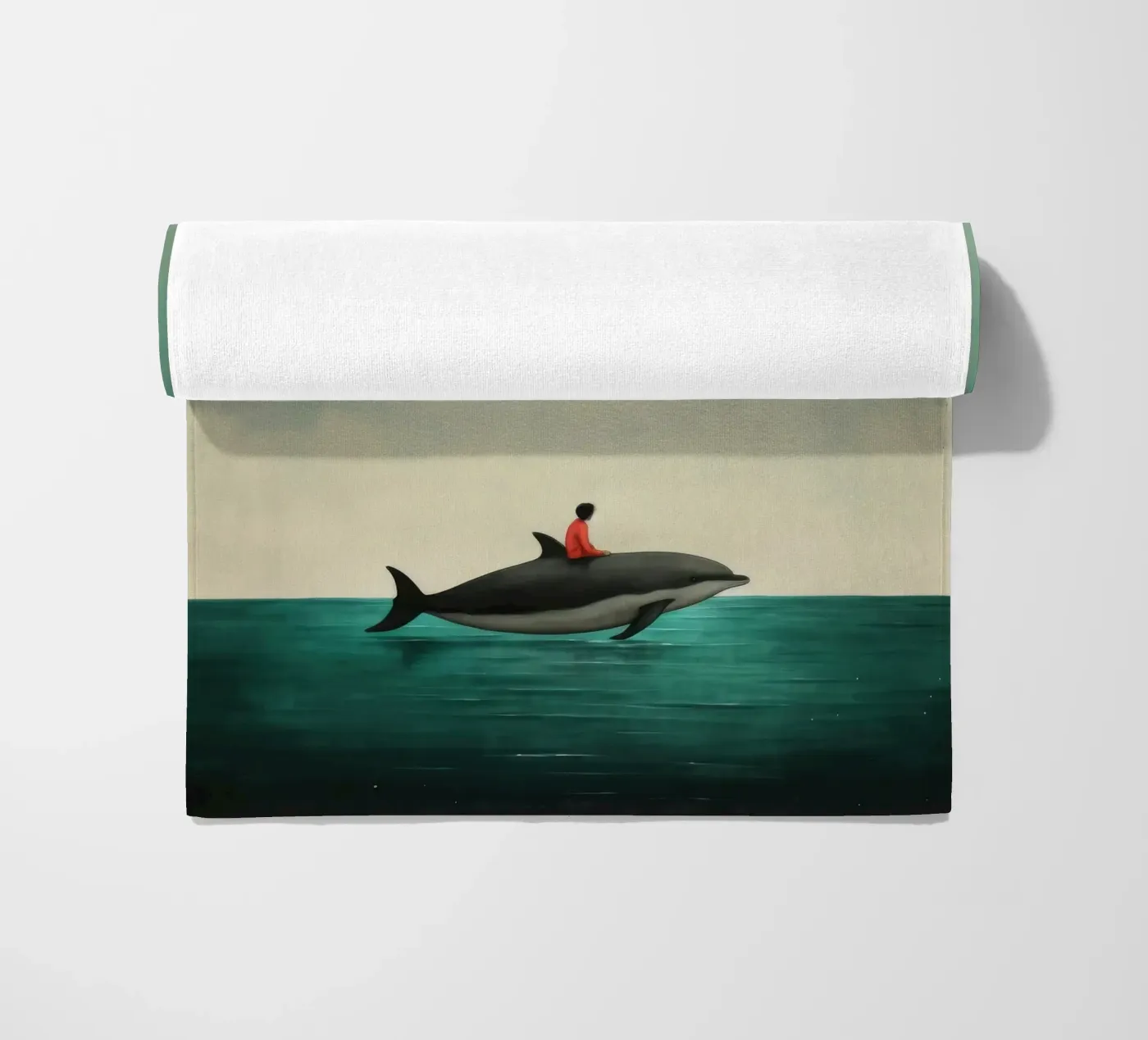 Delfino minimale telo mare da Minimal Animal Art