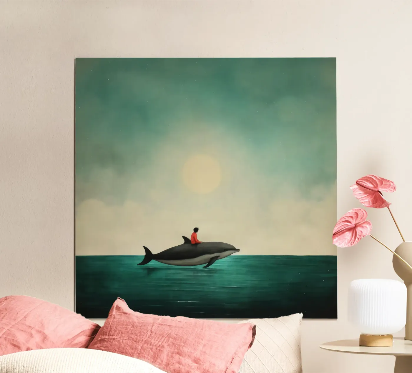 Minimal Dolphin poster by Minimal Animal Art