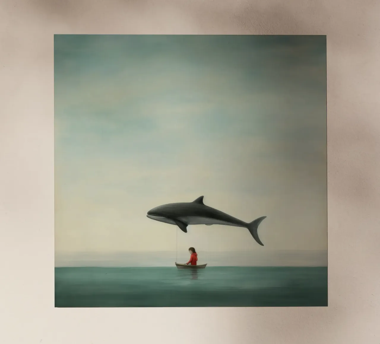 Delfino minimo 1 pellicola backlit da Minimal Animal Art