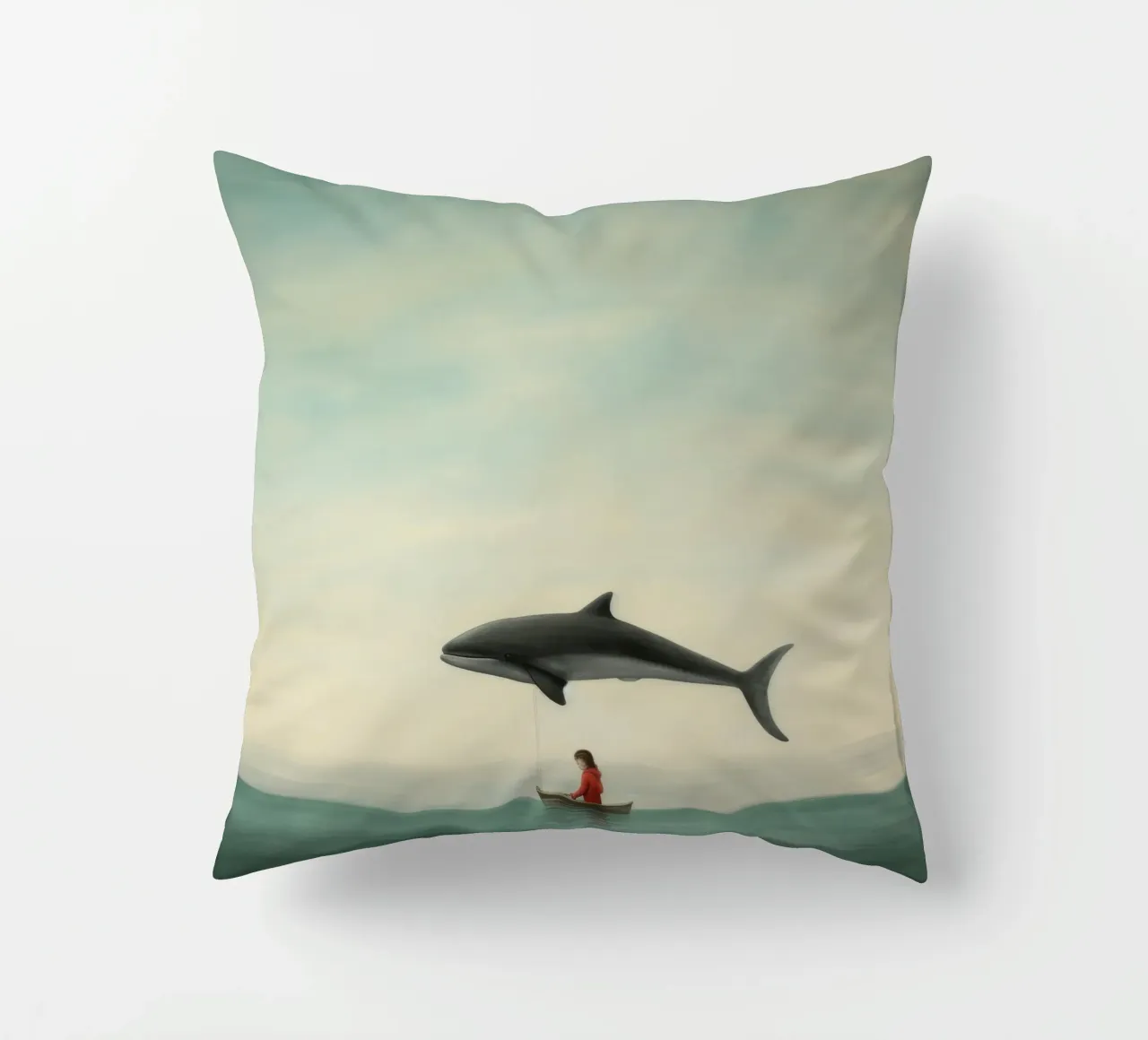 Delfino minimo 1 cuscino da Minimal Animal Art