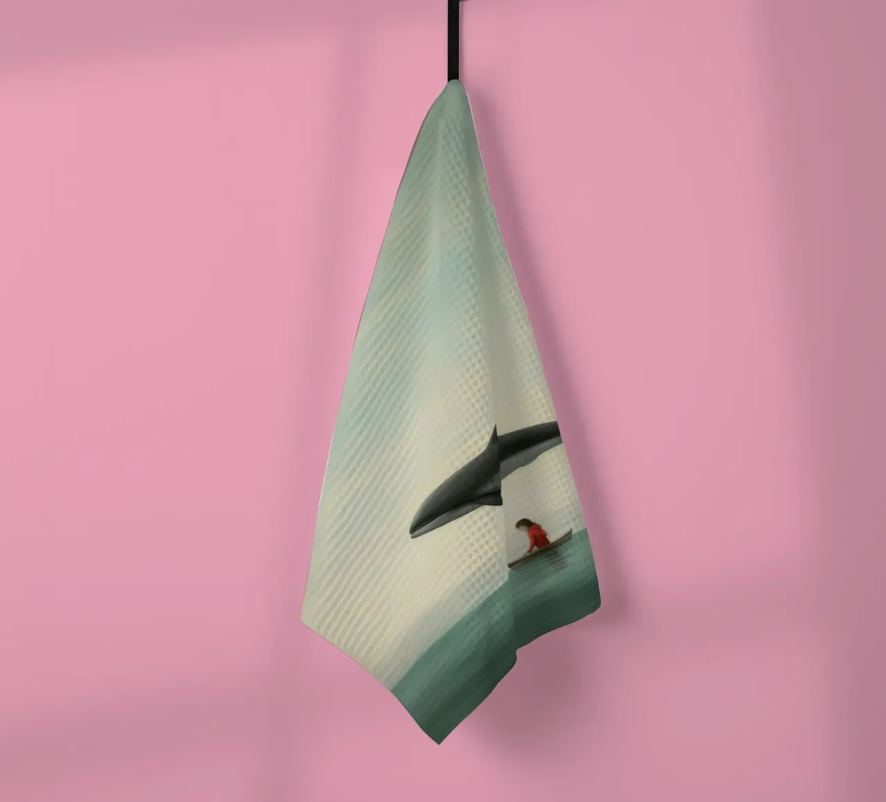 Delfino minimo 1 canovaccio da cucina da Minimal Animal Art