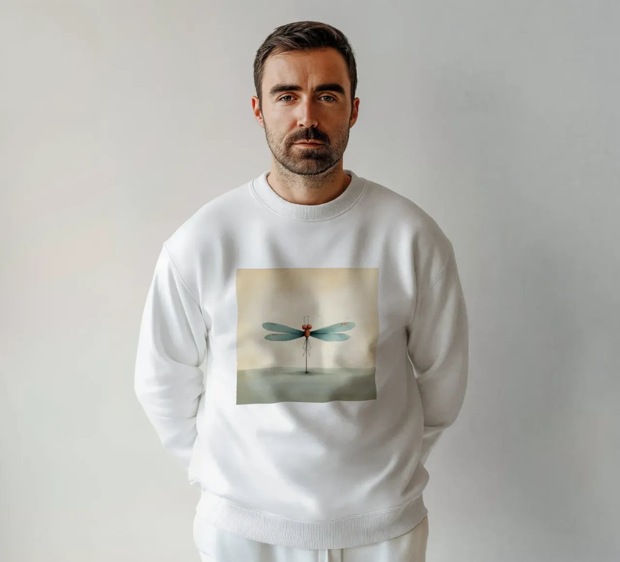 Libélula mínima 2 sudadera de Minimal Animal Art