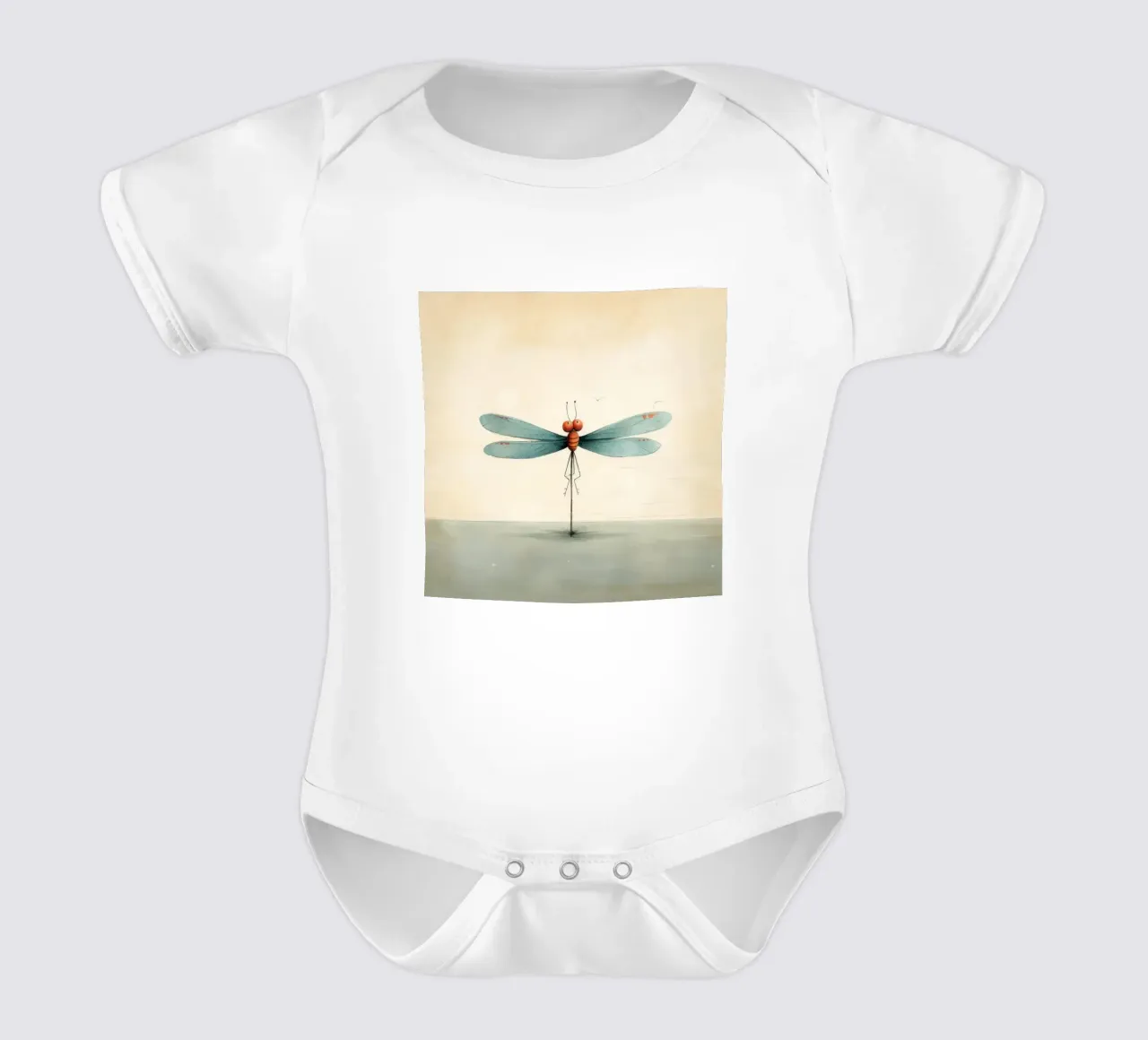 Libellula minimale 2 body neonato maniche corte da Minimal Animal Art
