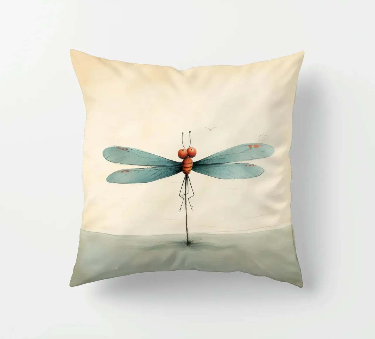Libellula minimale 2 cuscino da Minimal Animal Art